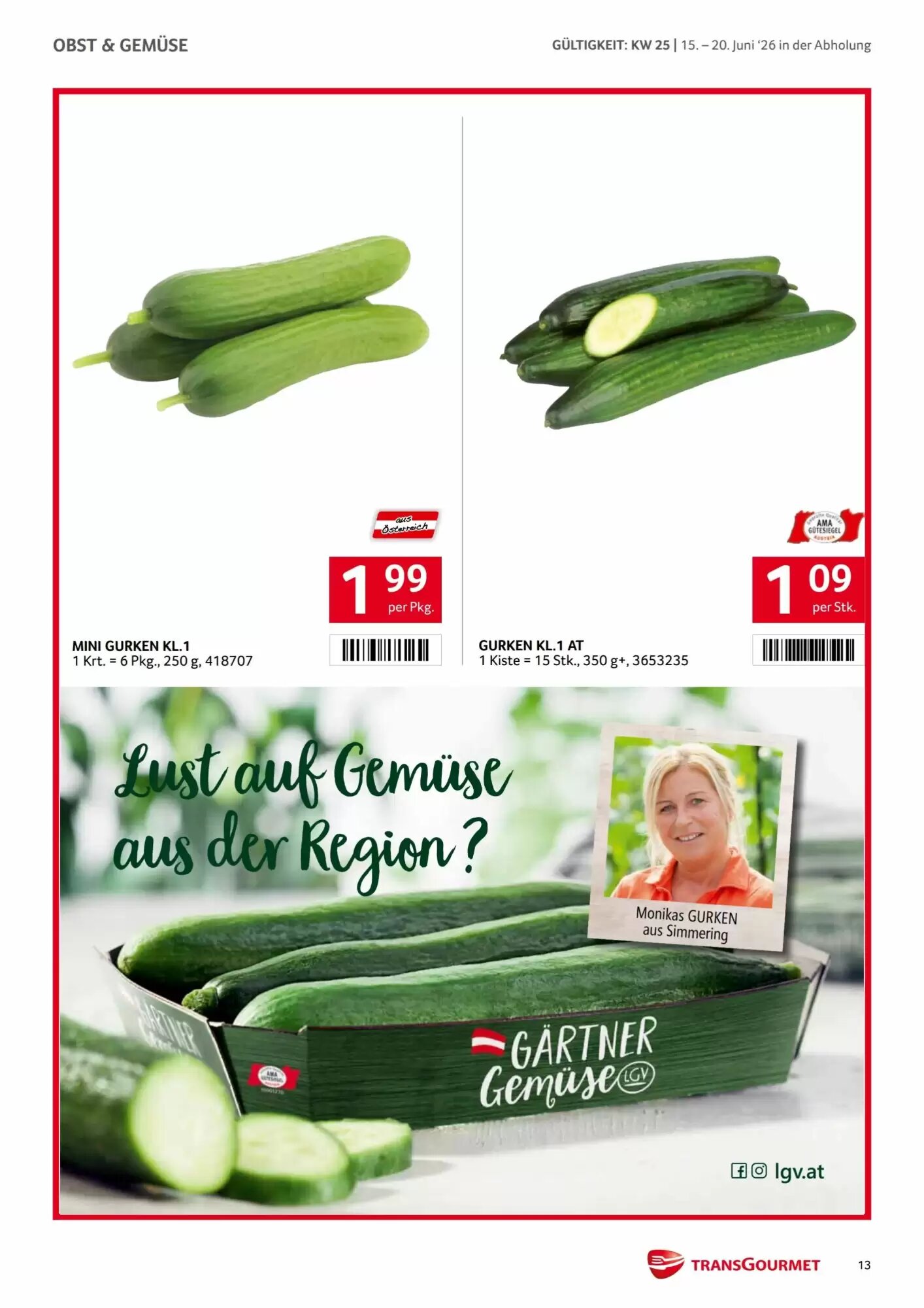Transgourmet Flugblatt (ab 15.06.2026) - Angebote und Prospekt - Seite 13