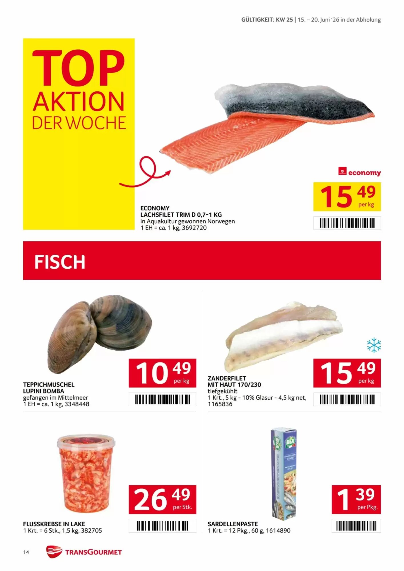 Transgourmet Flugblatt (ab 15.06.2026) - Angebote und Prospekt - Seite 14