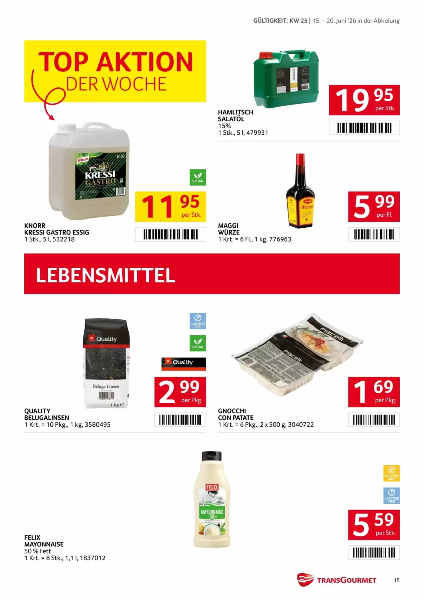 Transgourmet Flugblatt (ab 15.06.2026) - Angebote und Prospekt - Seite 15