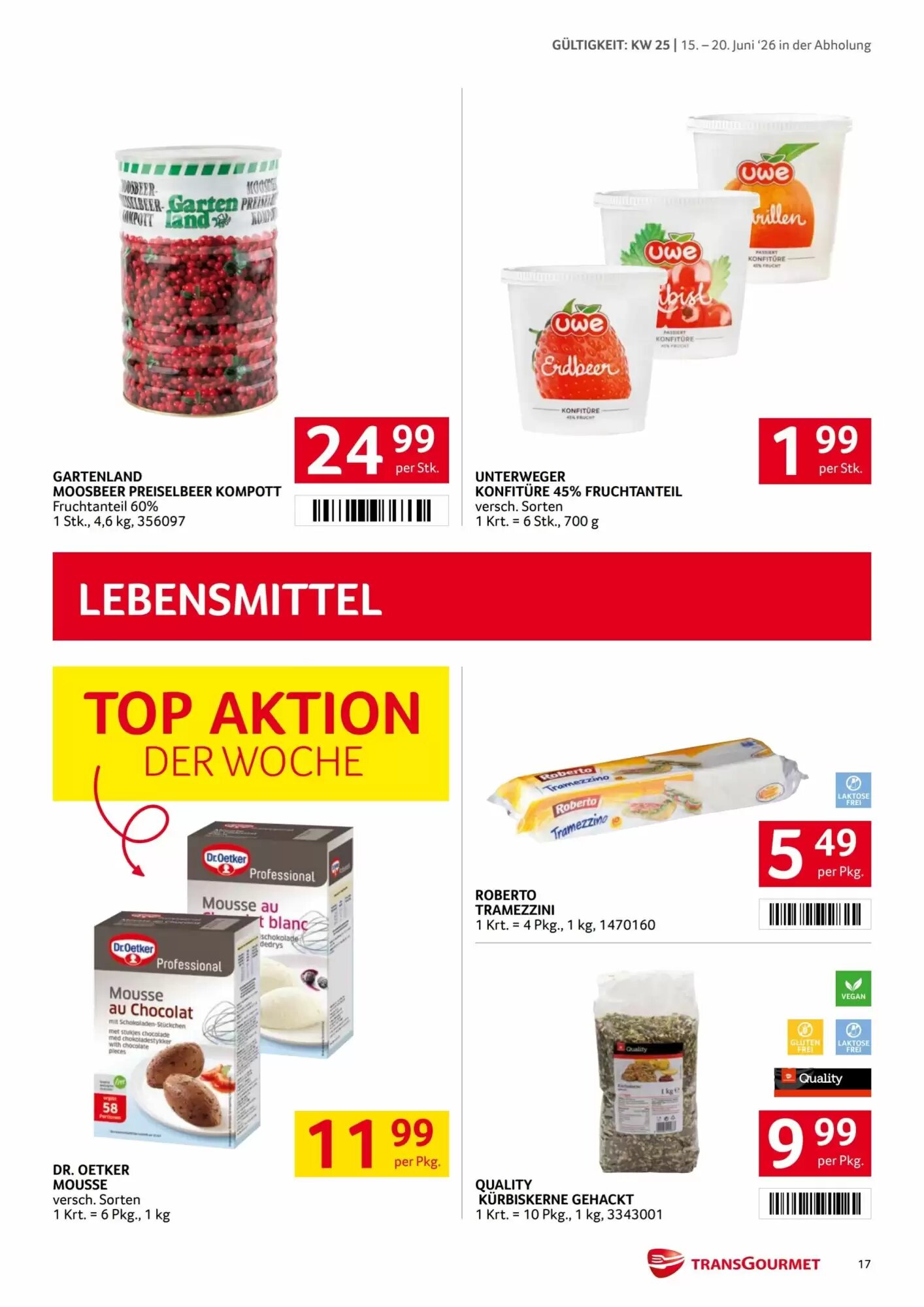 Transgourmet Flugblatt (ab 15.06.2026) - Angebote und Prospekt - Seite 17