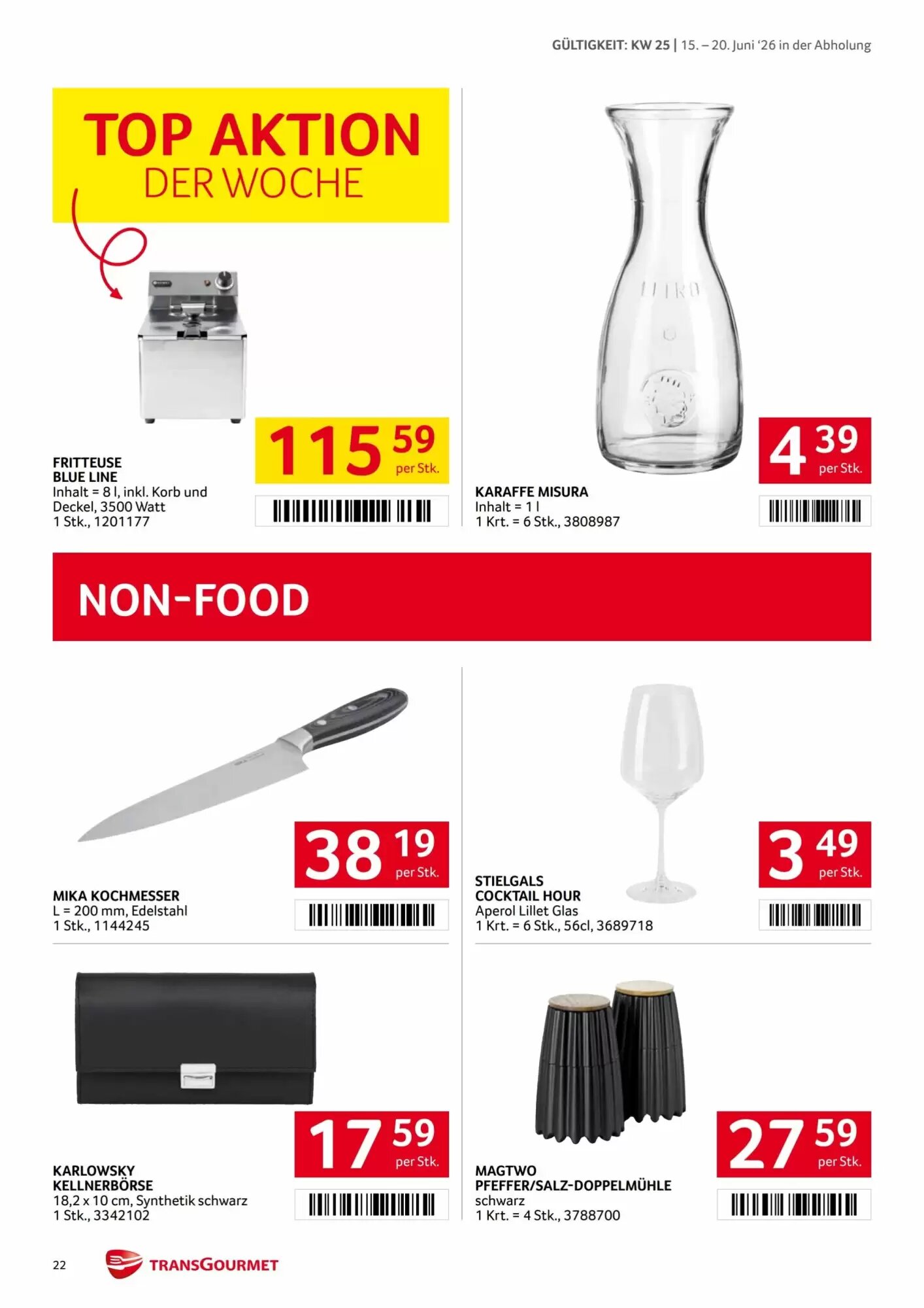 Transgourmet Flugblatt (ab 15.06.2026) - Angebote und Prospekt - Seite 22
