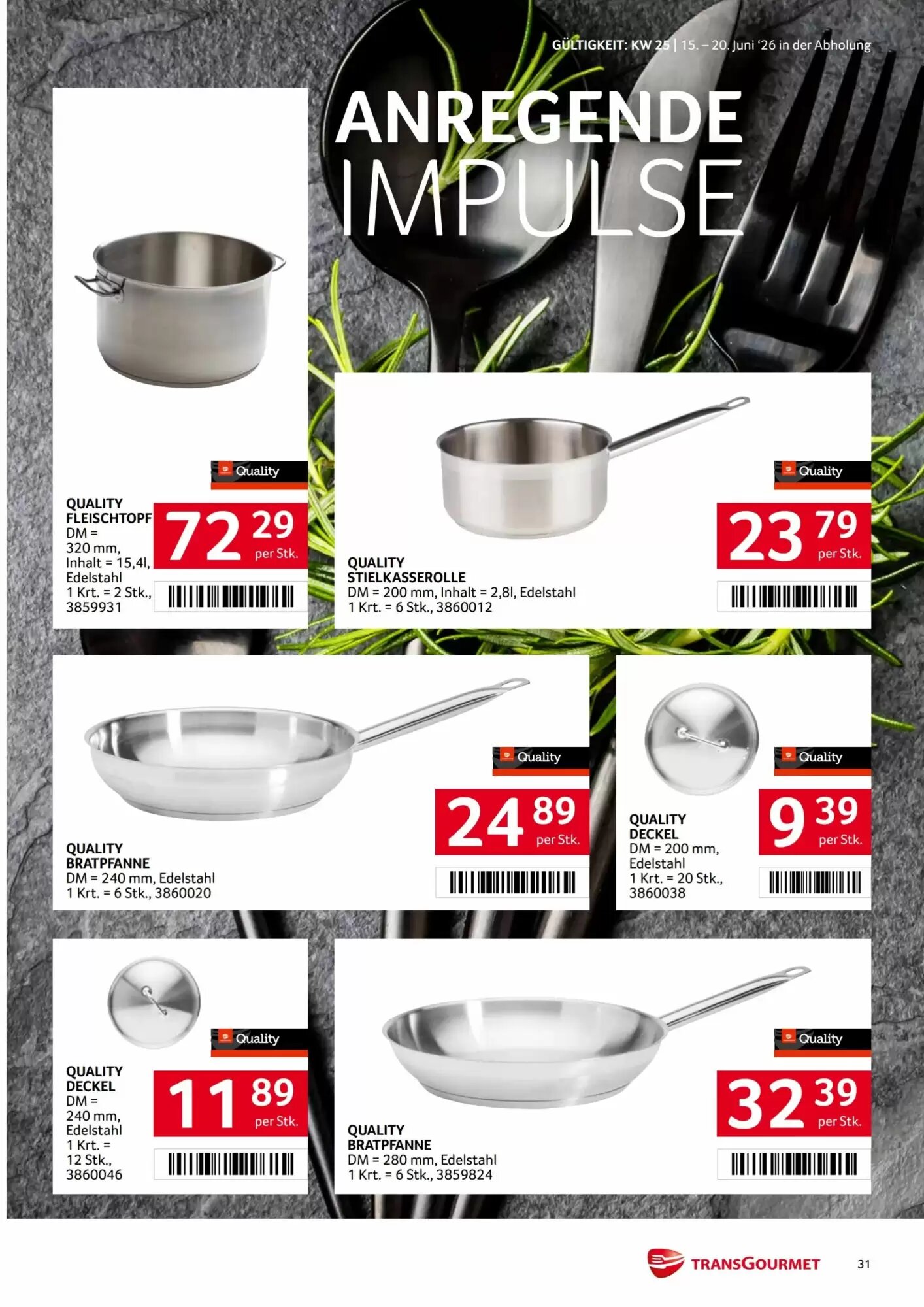 Transgourmet Flugblatt (ab 15.06.2026) - Angebote und Prospekt - Seite 31
