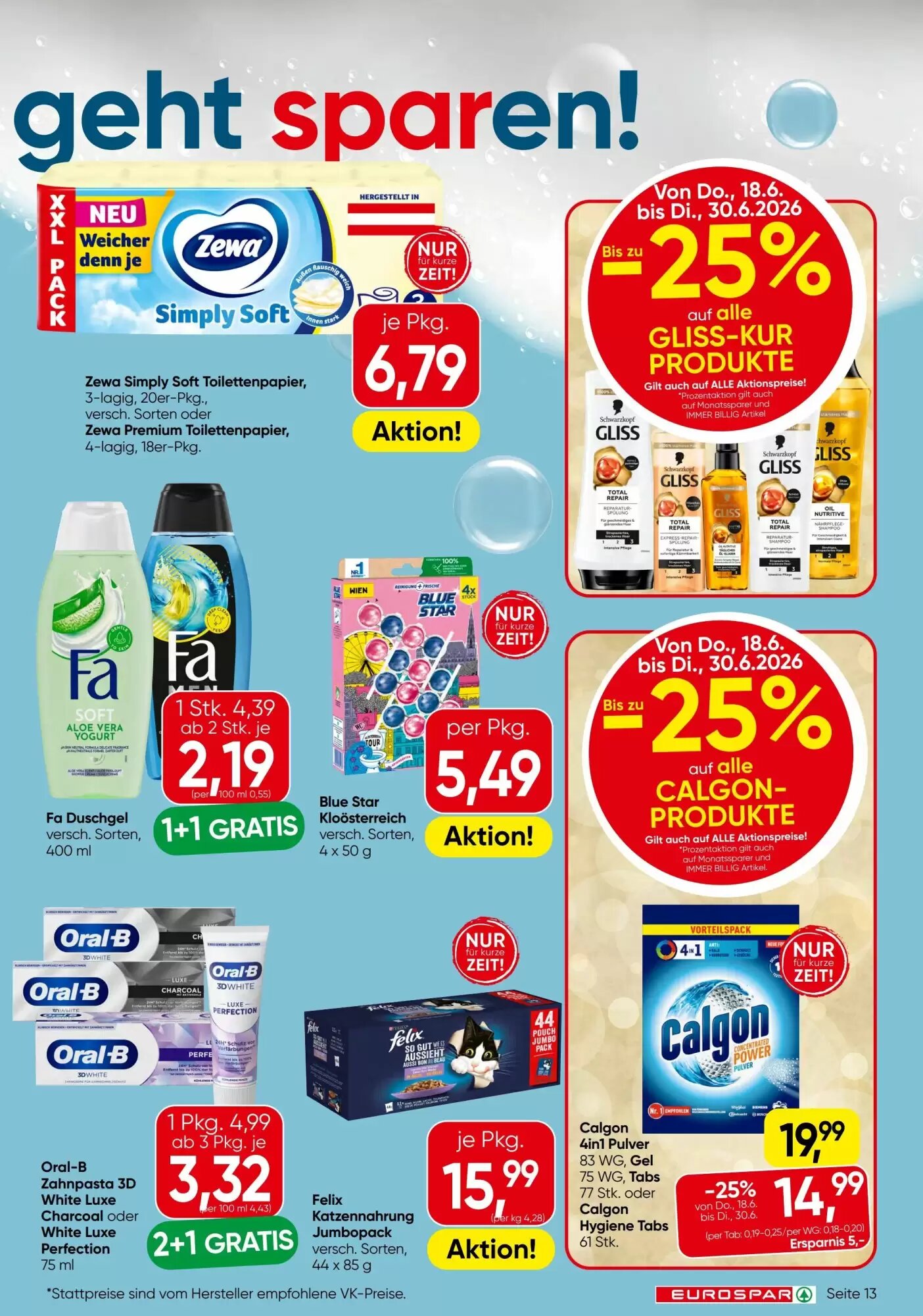 Eurospar Flugblatt (ab 18.06.2026) - Angebote und Prospekt - Seite 13