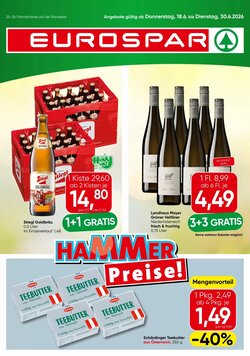 Eurospar Flugblatt (ab 18.06.2026) - Angebote und Prospekt
