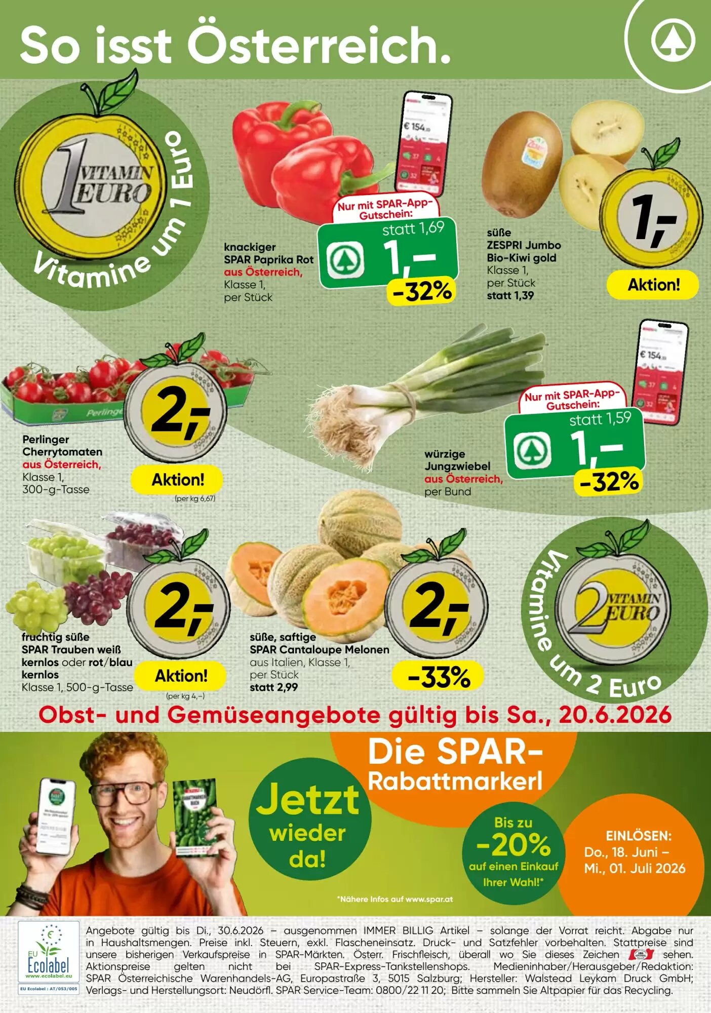 Strasser Markt Flugblatt (ab 18.06.2026) - Angebote und Prospekt - Seite 20