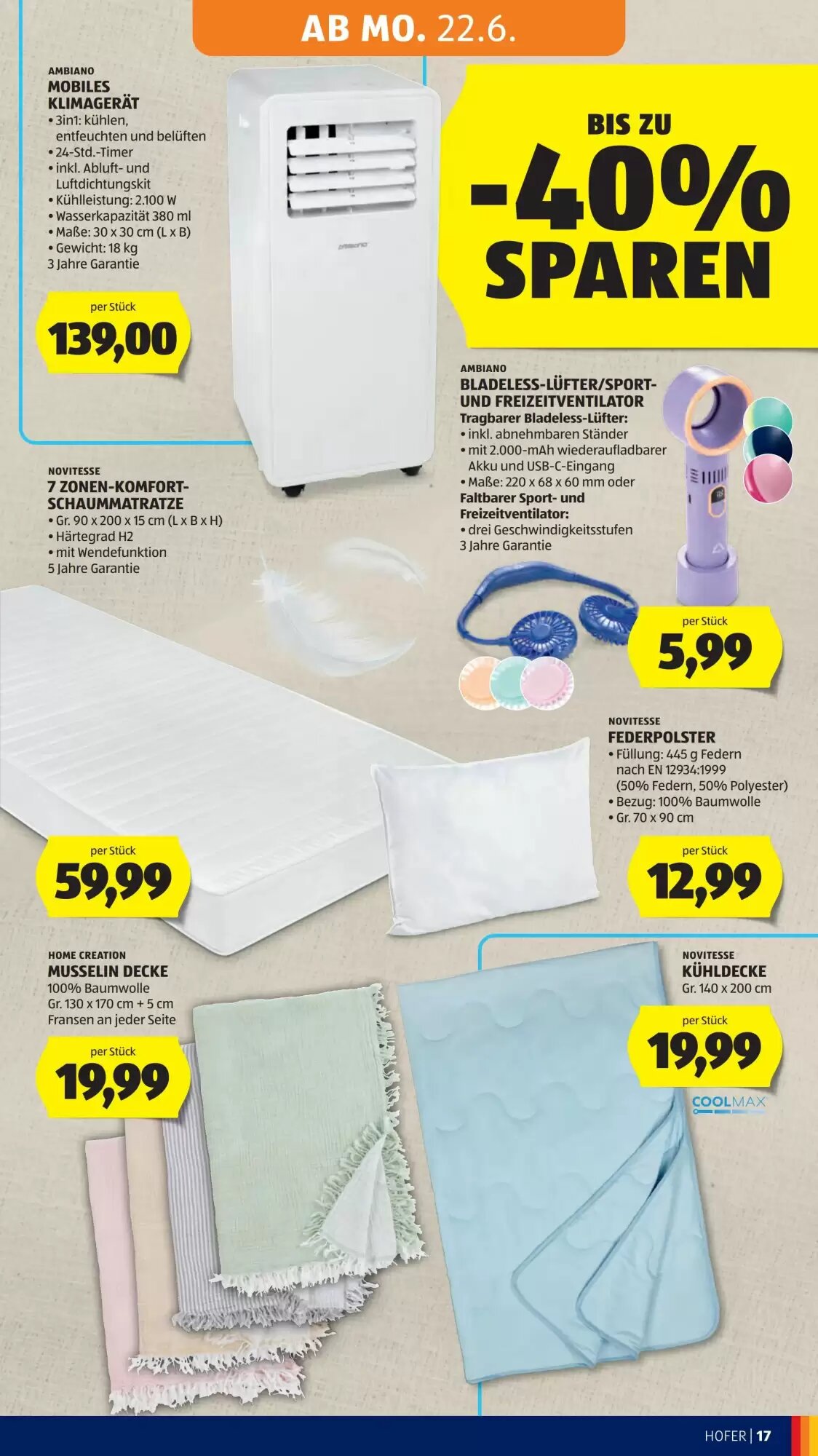 Hofer Flugblatt (ab 19.06.2026) - Angebote und Prospekt - Seite 23