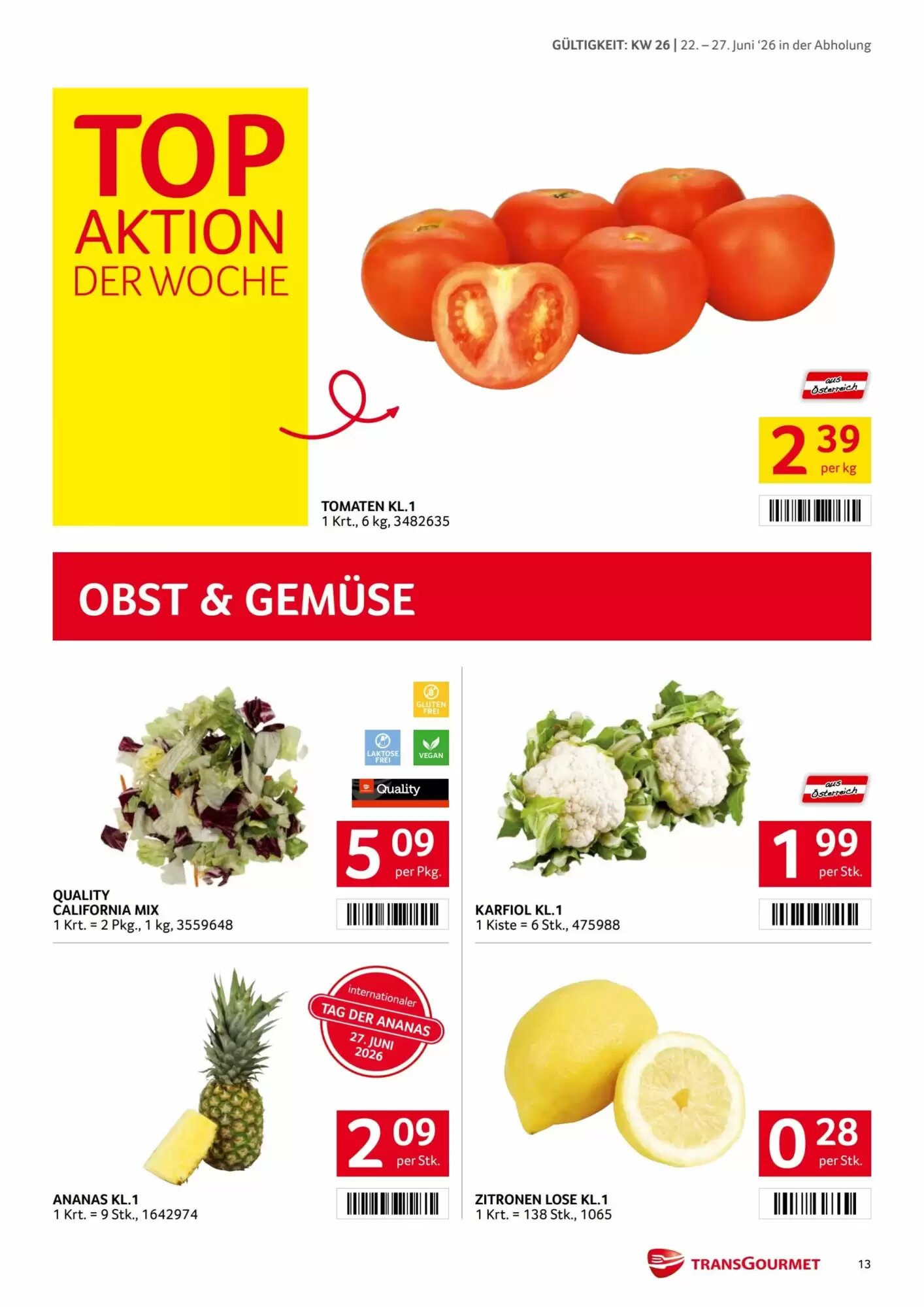 Transgourmet Flugblatt (ab 22.06.2026) - Angebote und Prospekt - Seite 13