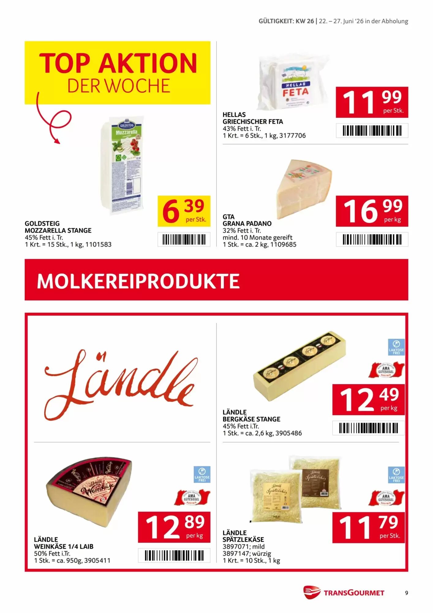 Transgourmet Flugblatt (ab 22.06.2026) - Angebote und Prospekt - Seite 9