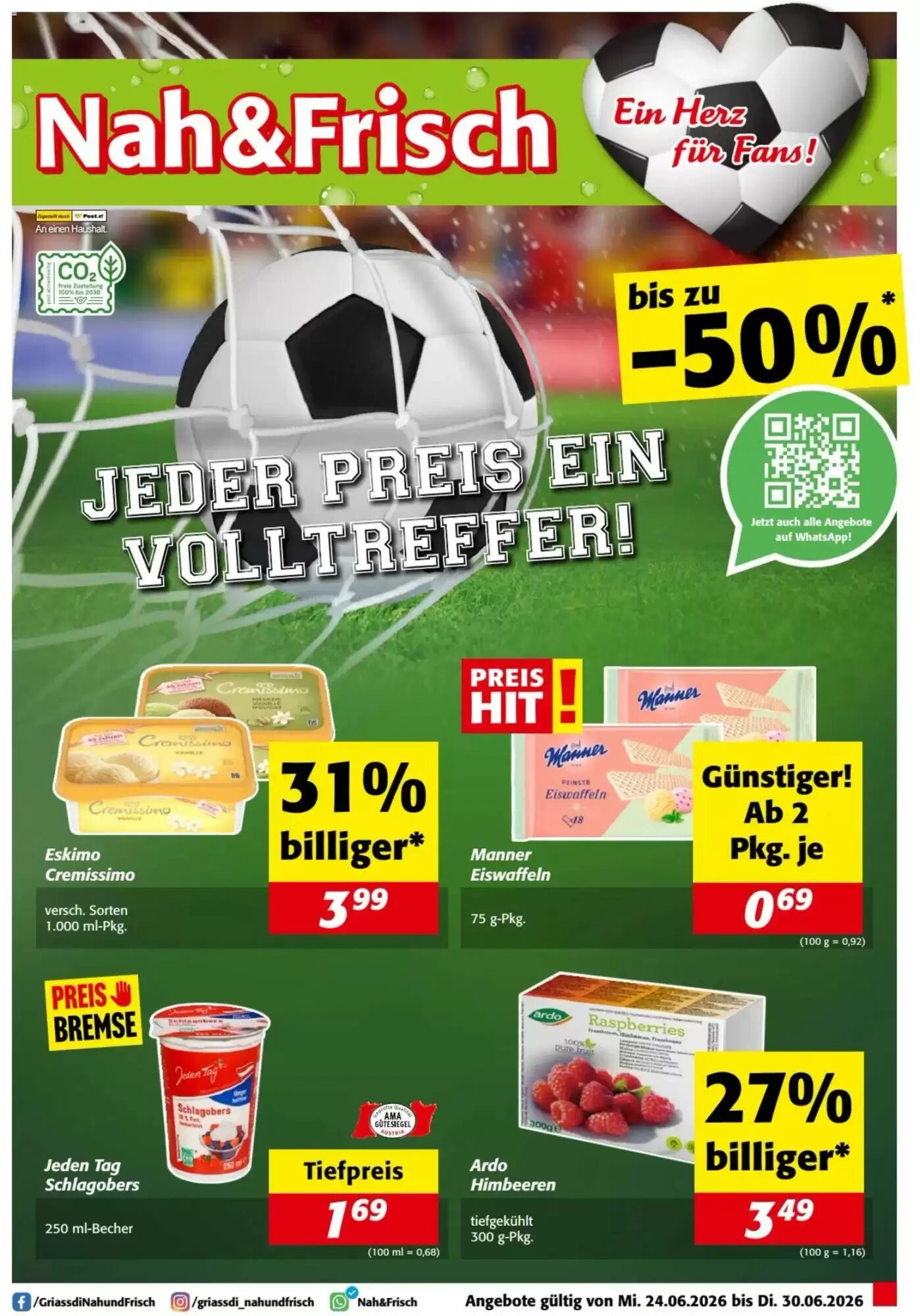 Nah&Frisch Flugblatt (ab 24.06.2026) - Angebote und Prospekt - Seite 1