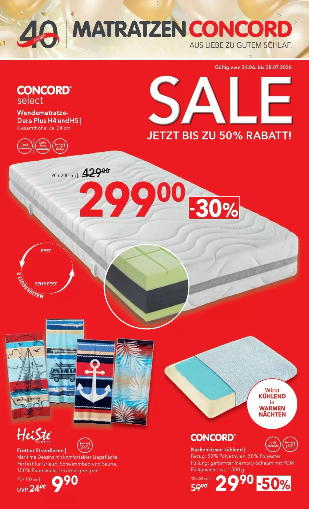 Matratzen Concord Flugblatt (ab 24.06.2026) - Angebote und Prospekt - Seite 1