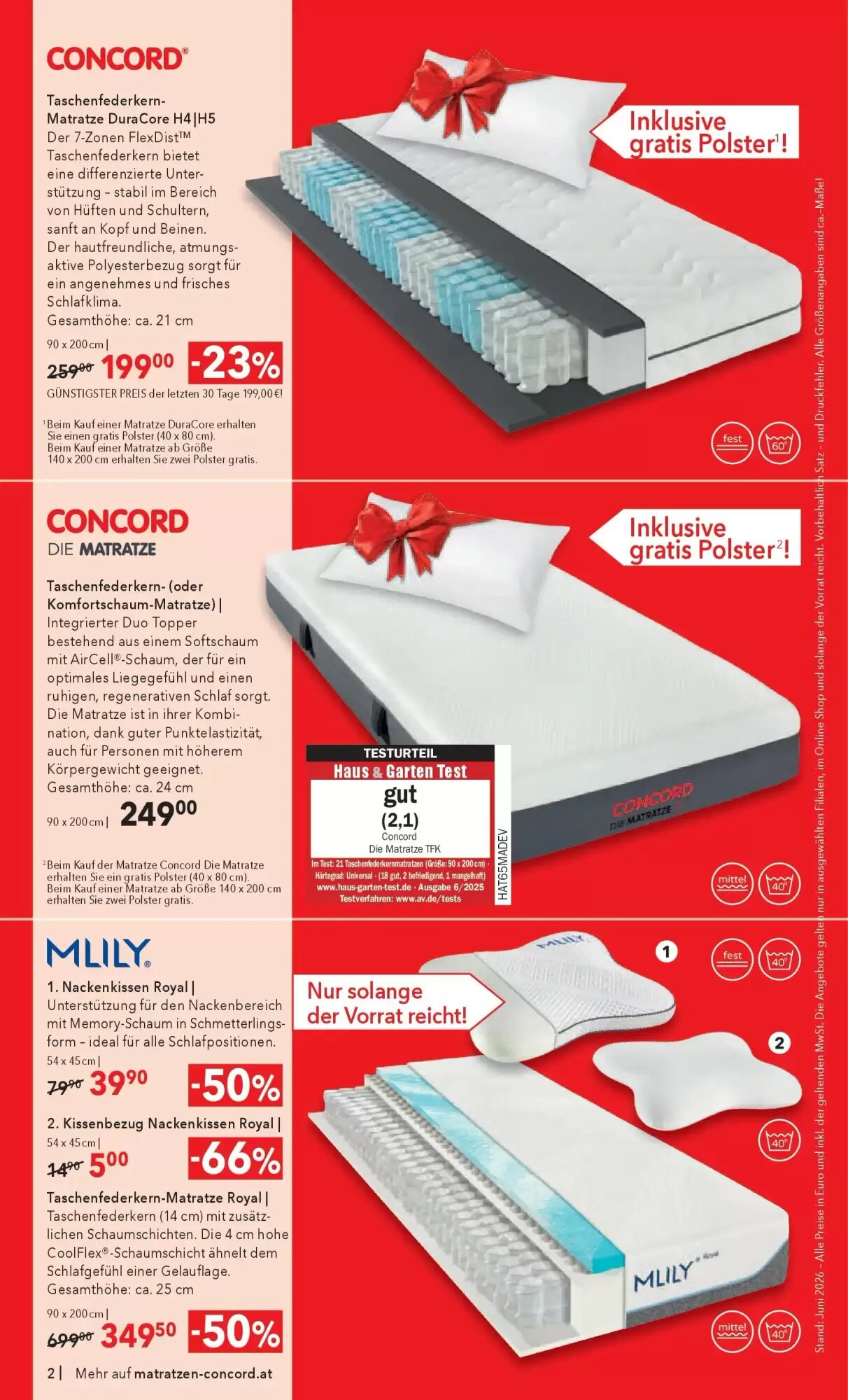Matratzen Concord Flugblatt (ab 24.06.2026) - Angebote und Prospekt - Seite 2