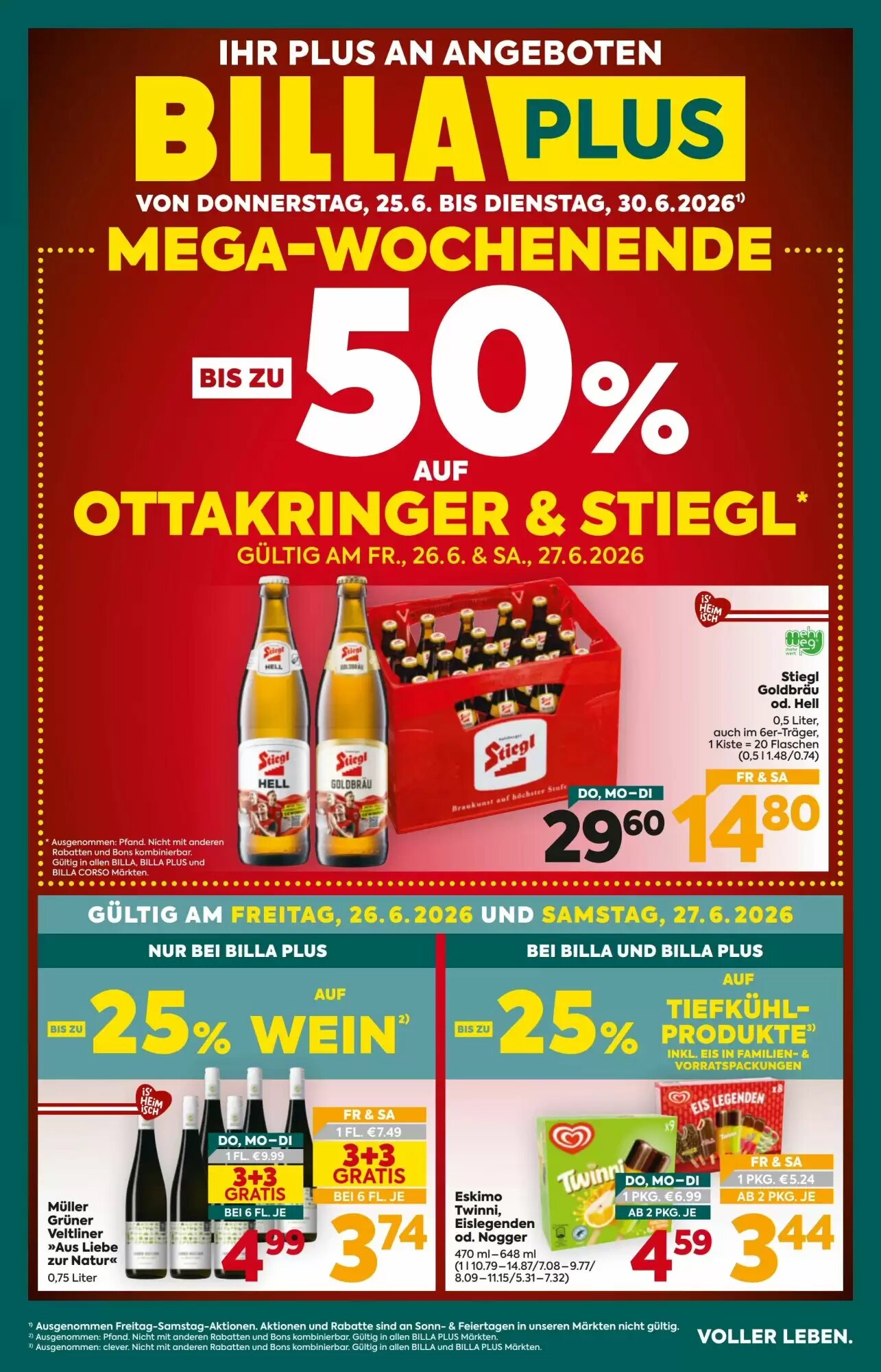 Billa Flugblatt (ab 25.06.2026) - Angebote und Prospekt - Seite 1