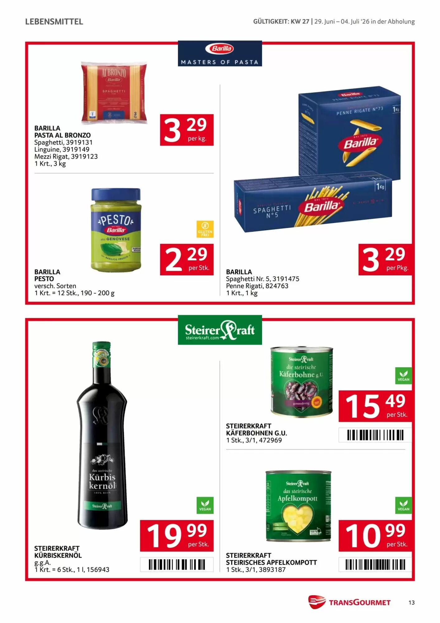 Transgourmet Flugblatt (ab 29.06.2026) - Angebote und Prospekt - Seite 13
