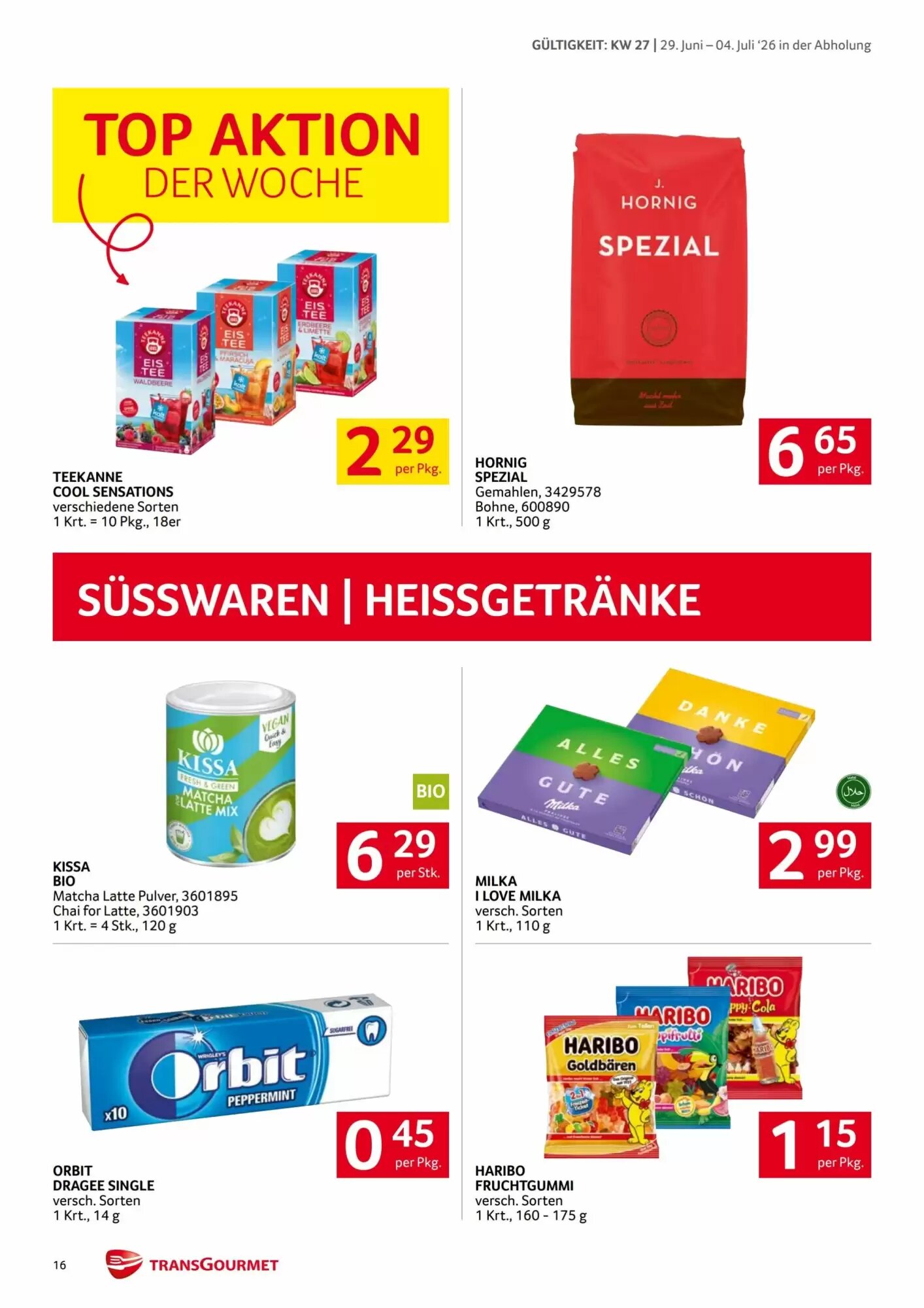 Transgourmet Flugblatt (ab 29.06.2026) - Angebote und Prospekt - Seite 16