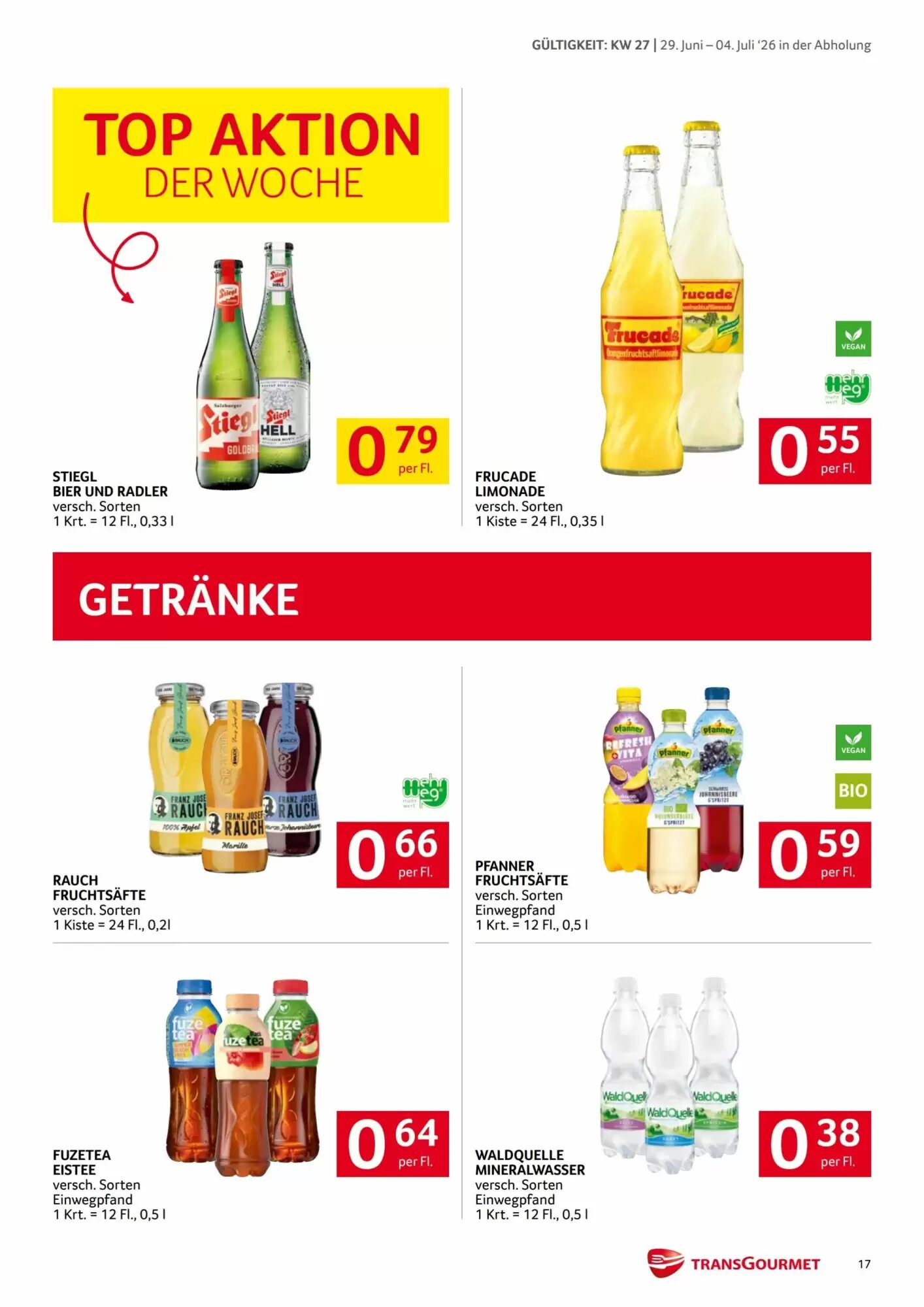 Transgourmet Flugblatt (ab 29.06.2026) - Angebote und Prospekt - Seite 17