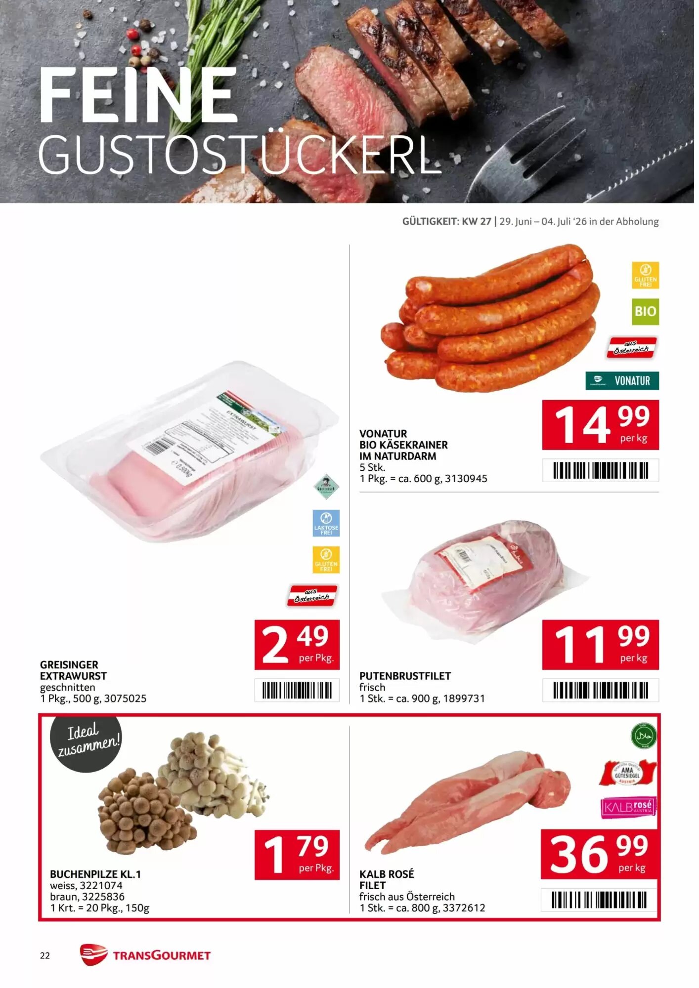 Transgourmet Flugblatt (ab 29.06.2026) - Angebote und Prospekt - Seite 22