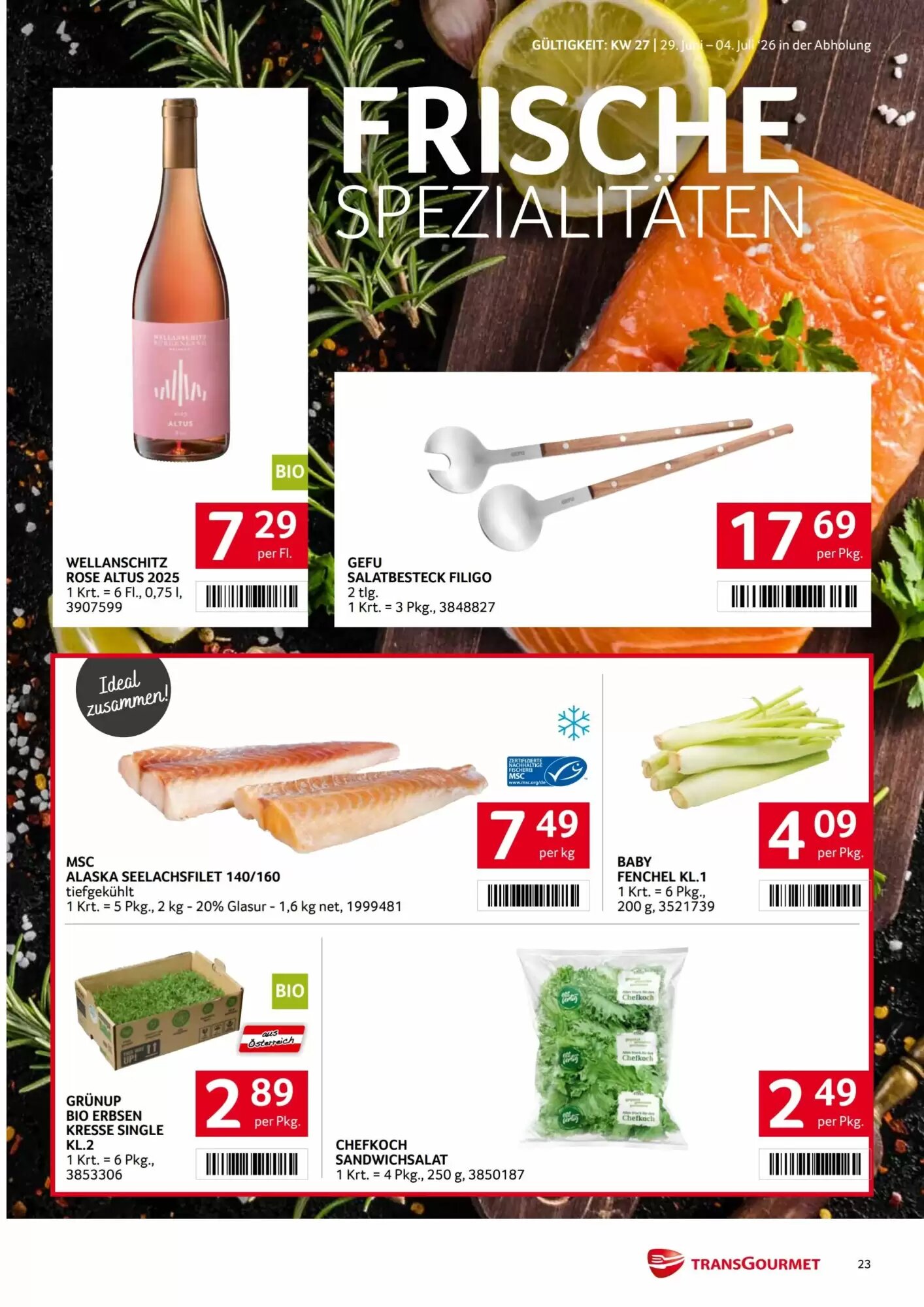 Transgourmet Flugblatt (ab 29.06.2026) - Angebote und Prospekt - Seite 23
