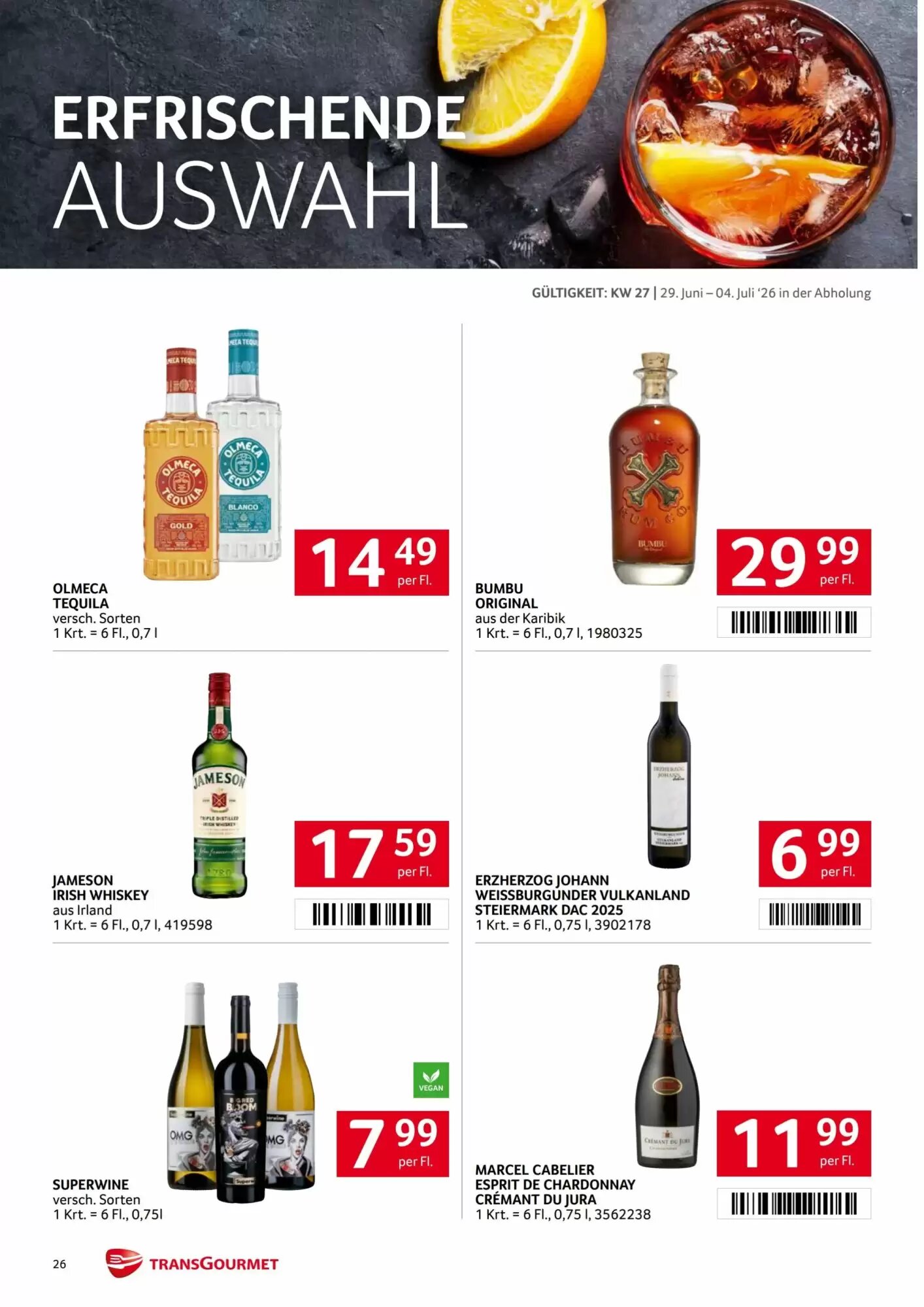 Transgourmet Flugblatt (ab 29.06.2026) - Angebote und Prospekt - Seite 26
