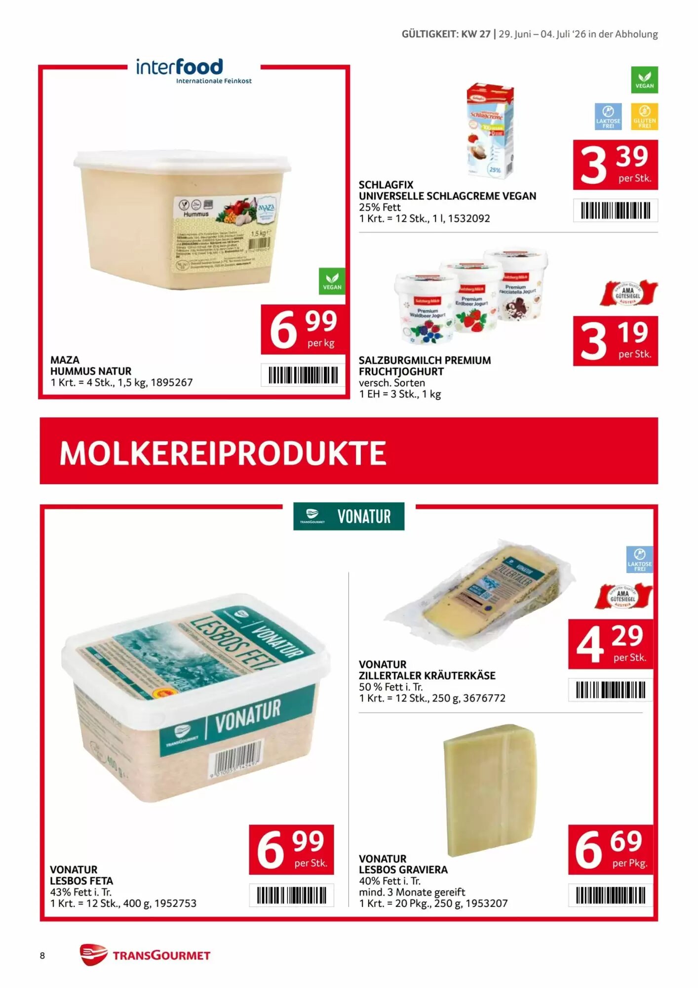 Transgourmet Flugblatt (ab 29.06.2026) - Angebote und Prospekt - Seite 8