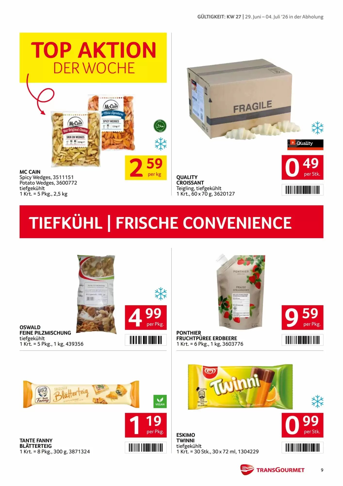 Transgourmet Flugblatt (ab 29.06.2026) - Angebote und Prospekt - Seite 9