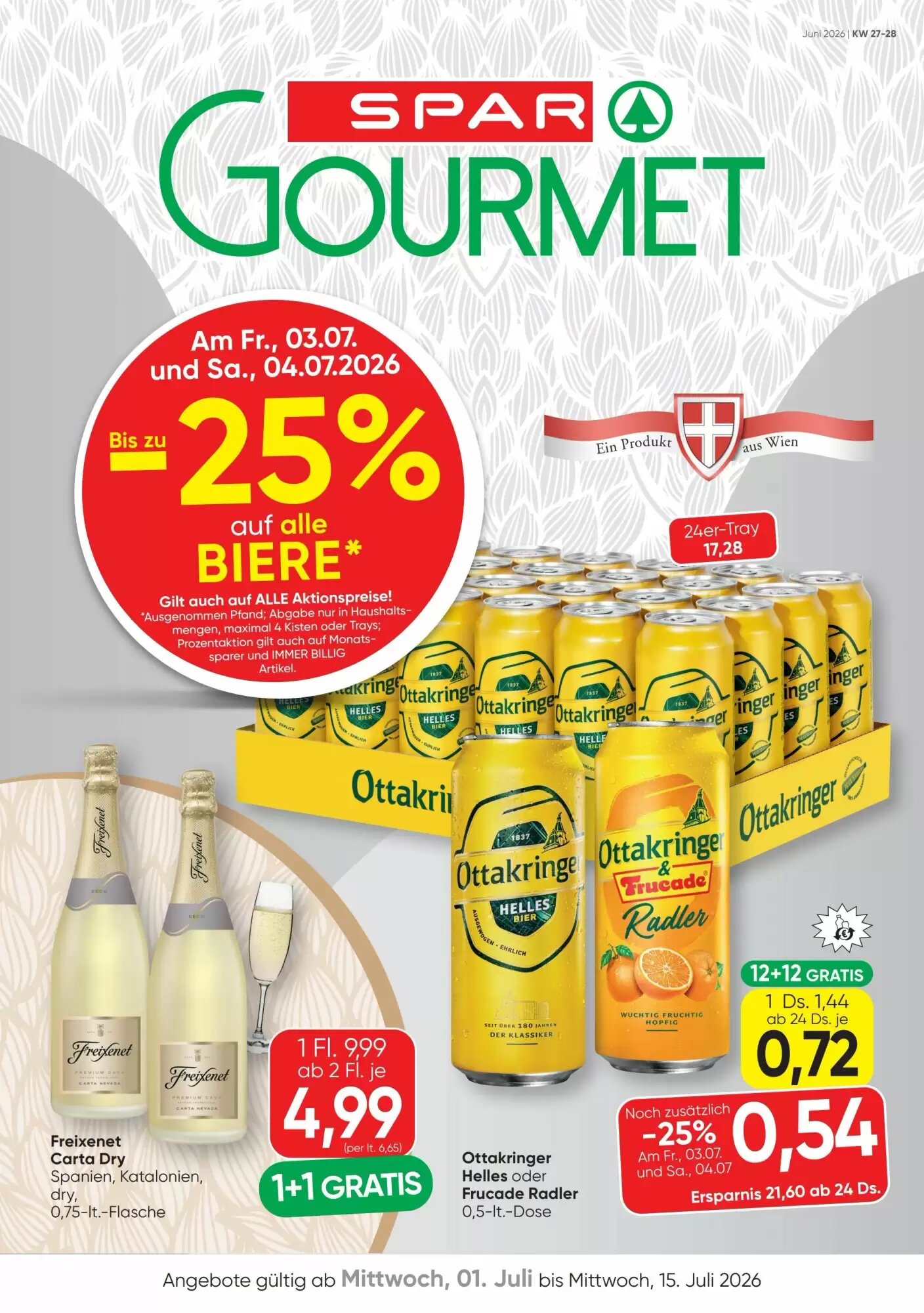SPAR Gourmet Flugblatt (ab 01.07.2026) - Angebote und Prospekt - Seite 1