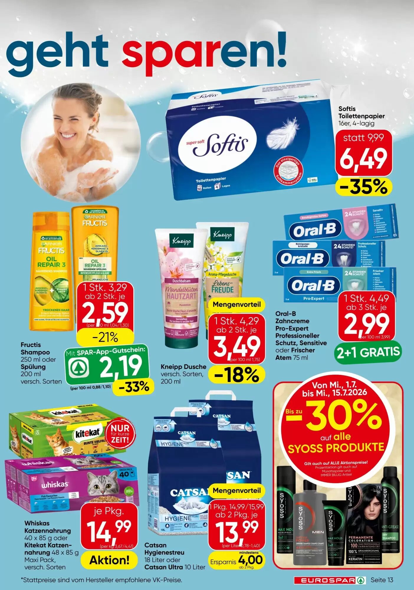 Eurospar Flugblatt (ab 01.07.2026) - Angebote und Prospekt - Seite 13