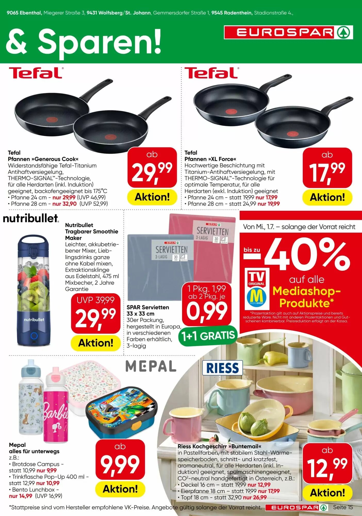 Eurospar Flugblatt (ab 01.07.2026) - Angebote und Prospekt - Seite 15