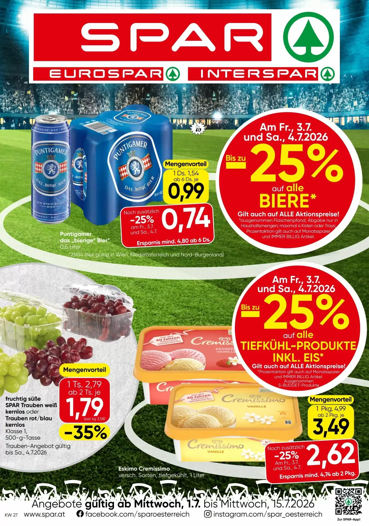 Spar Flugblatt (ab 01.07.2026) - Angebote und Prospekt - Seite 1