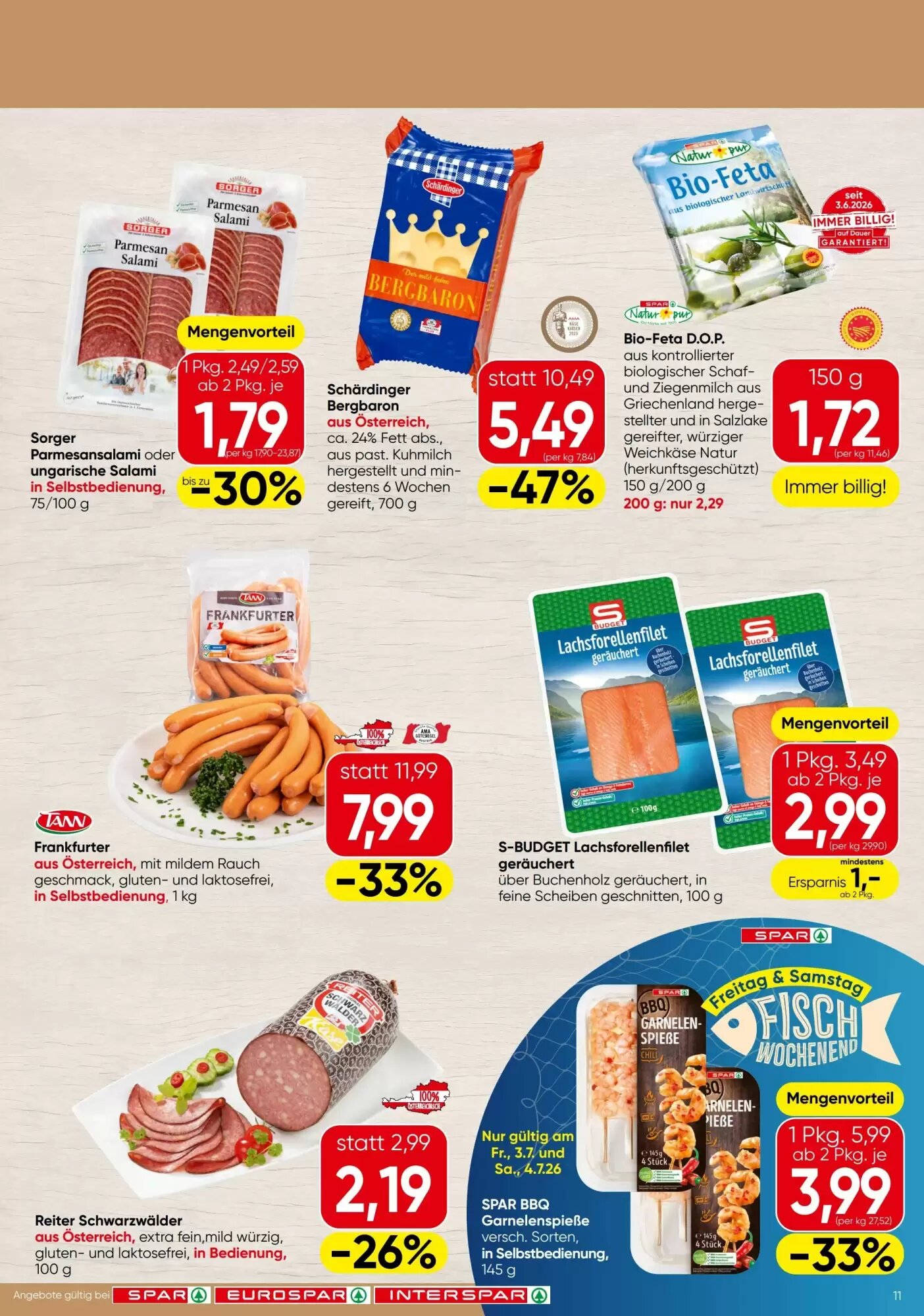 Spar Flugblatt (ab 01.07.2026) - Angebote und Prospekt - Seite 11