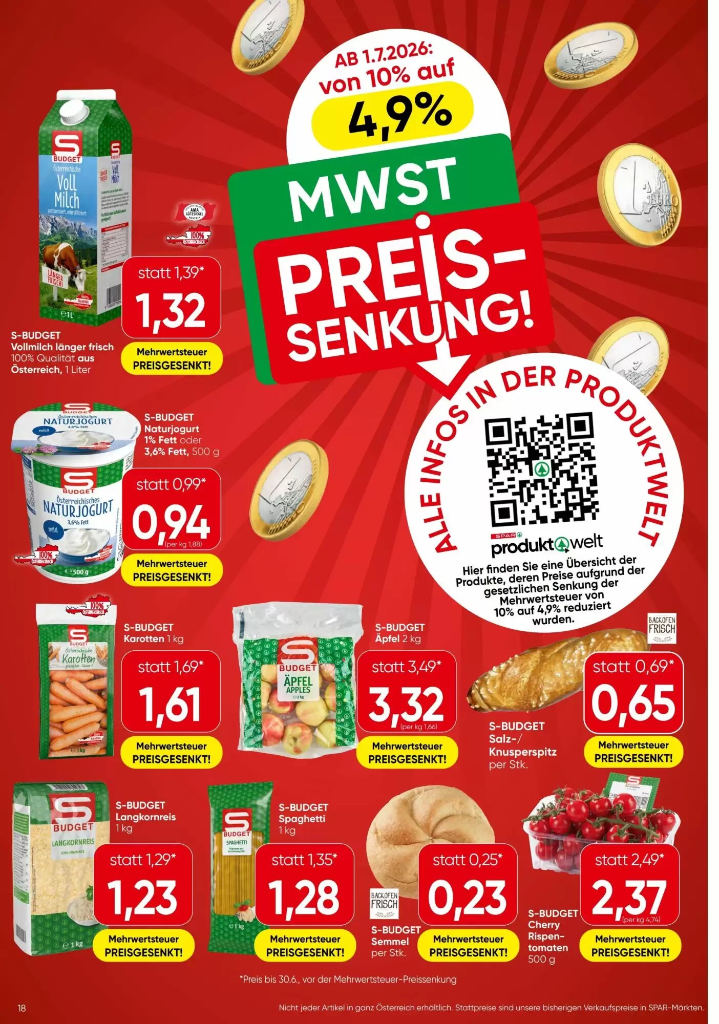Spar Flugblatt (ab 01.07.2026) - Angebote und Prospekt - Seite 18