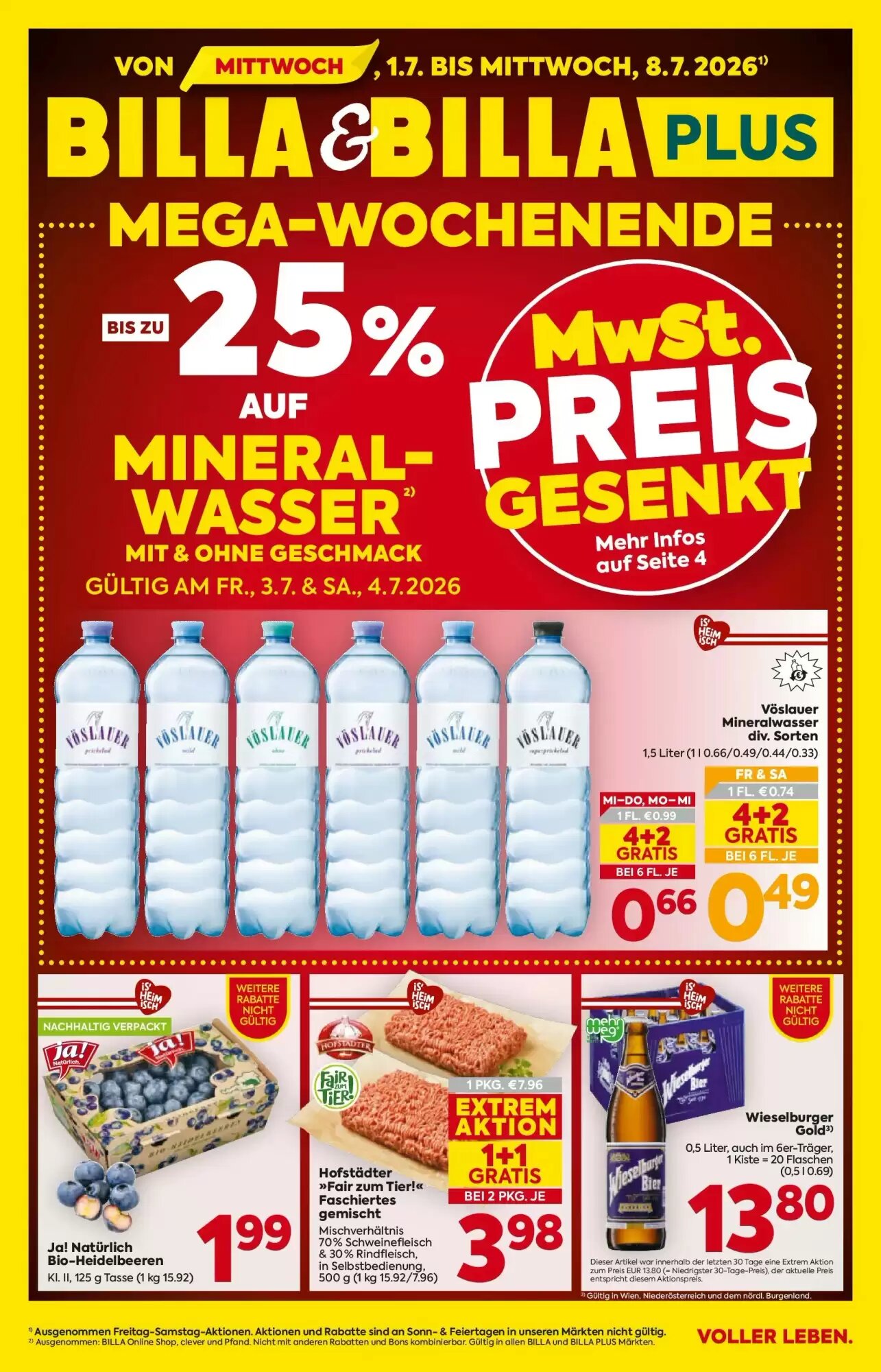 Billa Flugblatt (ab 01.07.2026) - Angebote und Prospekt - Seite 1
