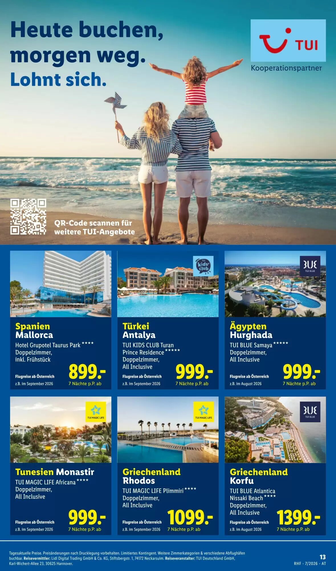 Lidl Reisen Flugblatt (ab 01.07.2026) - Angebote und Prospekt - Seite 13
