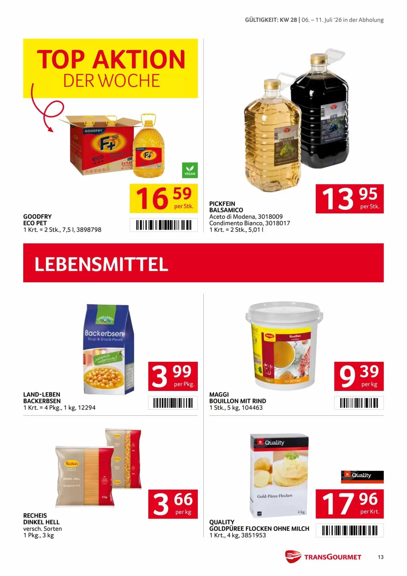 Transgourmet Flugblatt (ab 06.07.2026) - Angebote und Prospekt - Seite 13