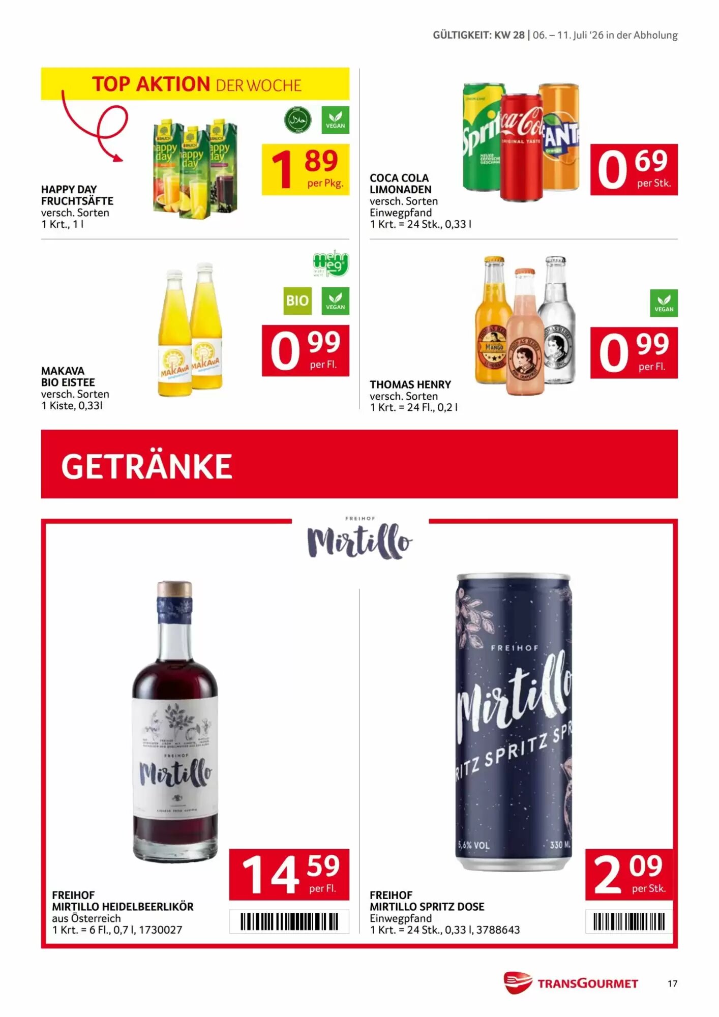 Transgourmet Flugblatt (ab 06.07.2026) - Angebote und Prospekt - Seite 17