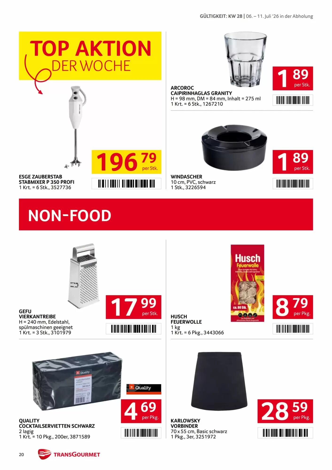 Transgourmet Flugblatt (ab 06.07.2026) - Angebote und Prospekt - Seite 20