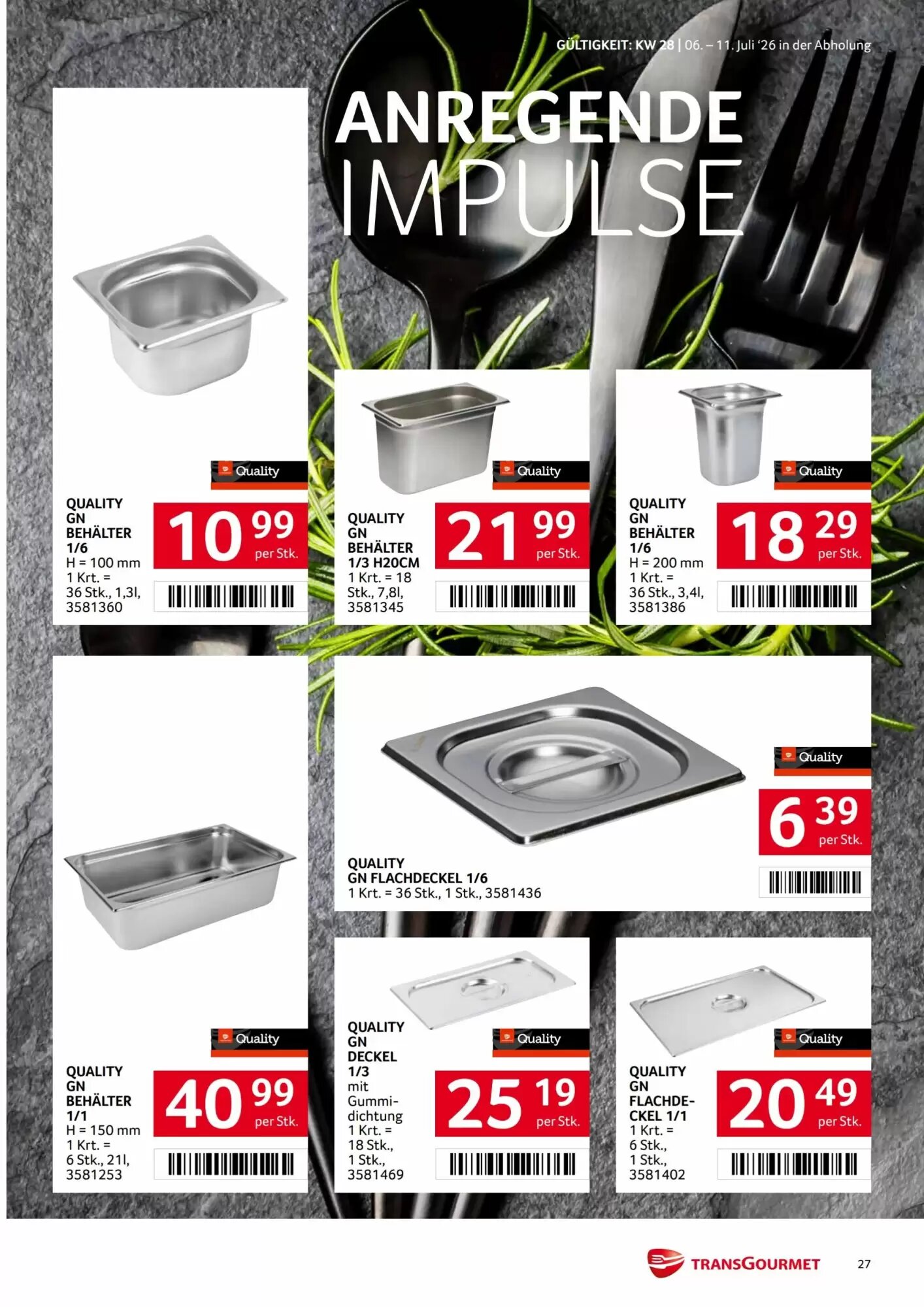 Transgourmet Flugblatt (ab 06.07.2026) - Angebote und Prospekt - Seite 27