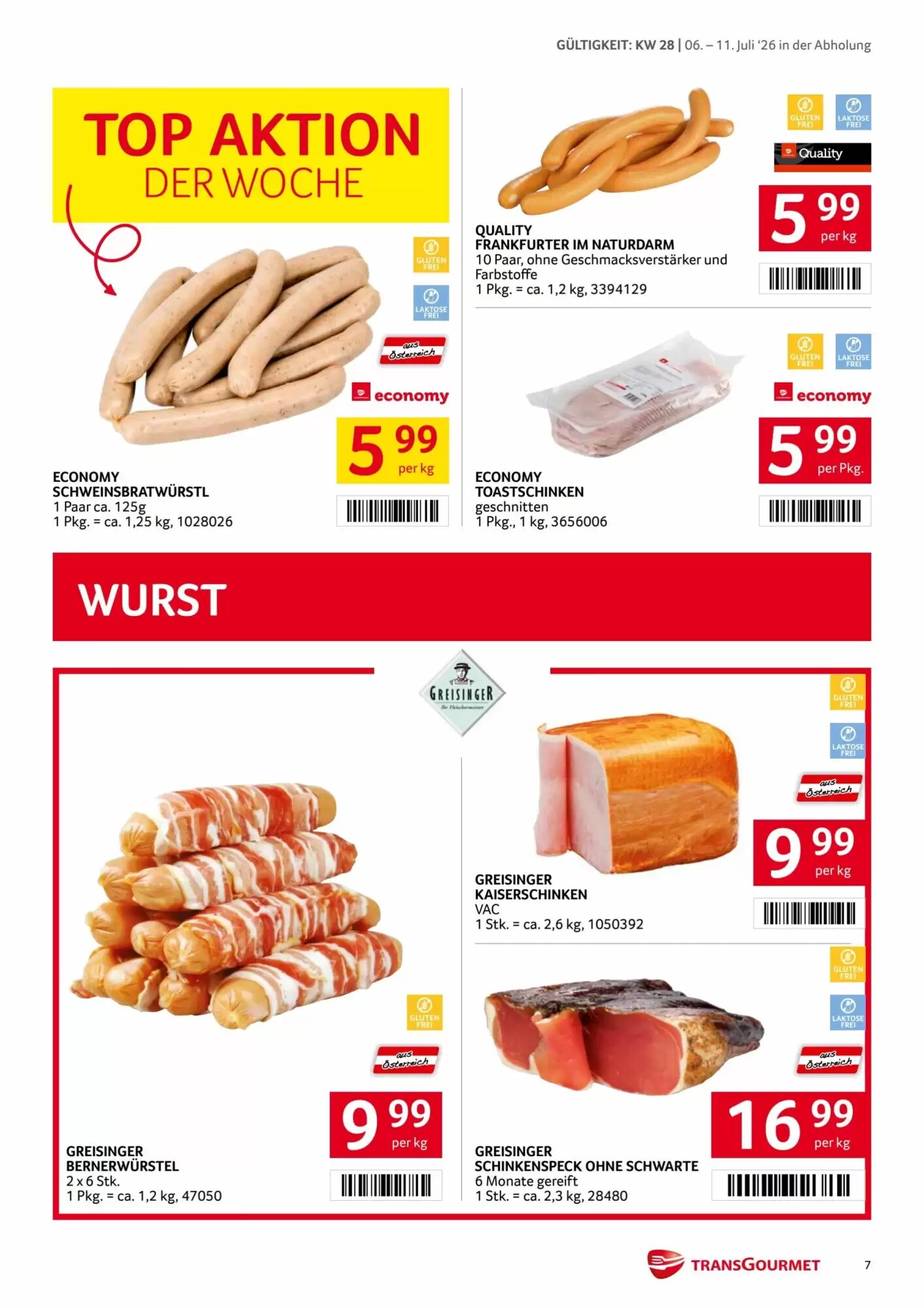 Transgourmet Flugblatt (ab 06.07.2026) - Angebote und Prospekt - Seite 7