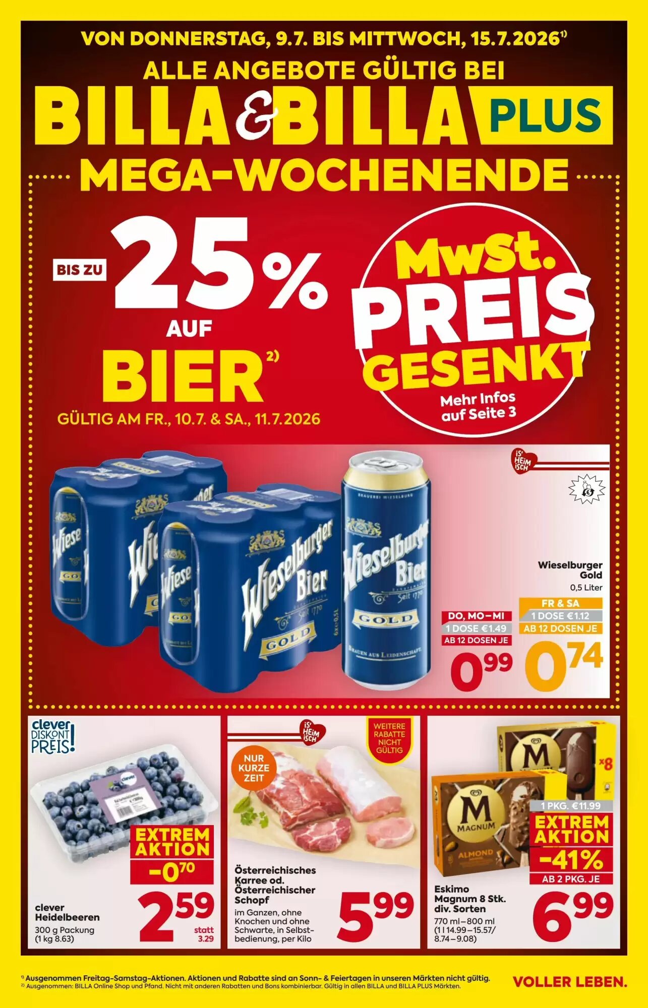 Billa Flugblatt (ab 09.07.2026) - Angebote und Prospekt - Seite 1