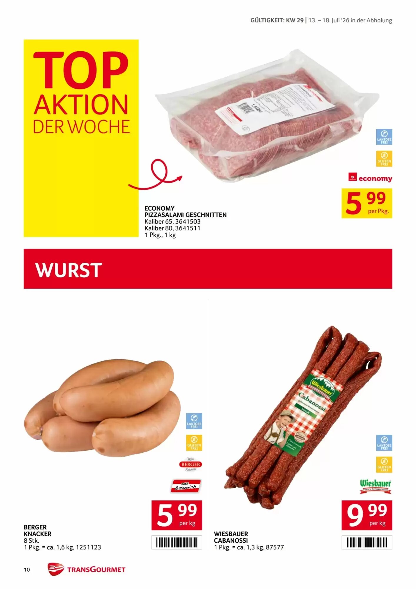 Transgourmet Flugblatt (ab 13.07.2026) - Angebote und Prospekt - Seite 10