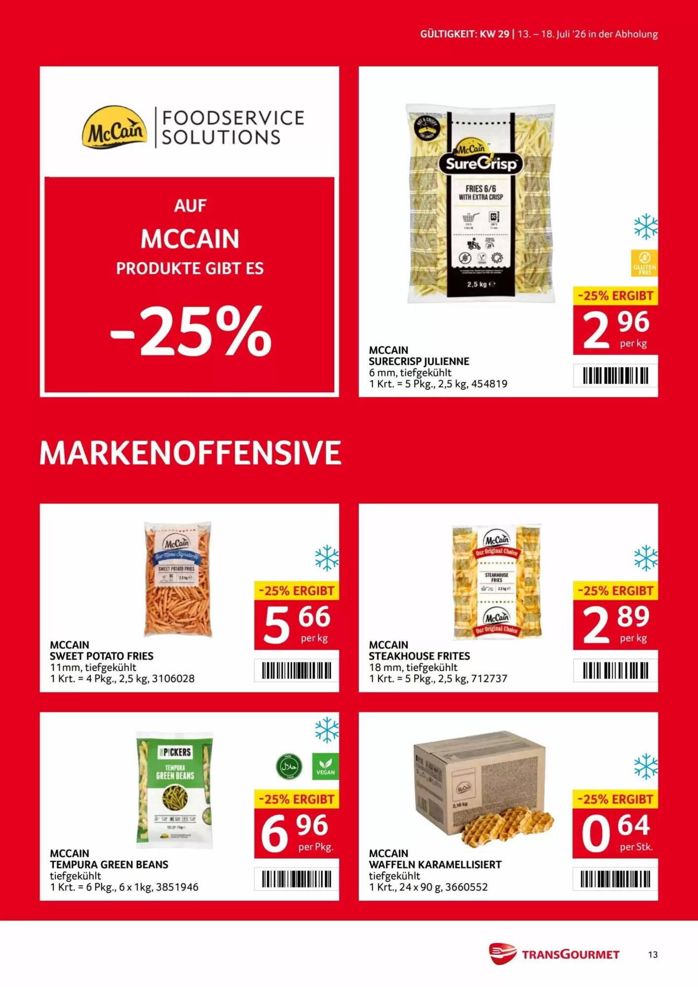 Transgourmet Flugblatt (ab 13.07.2026) - Angebote und Prospekt - Seite 13