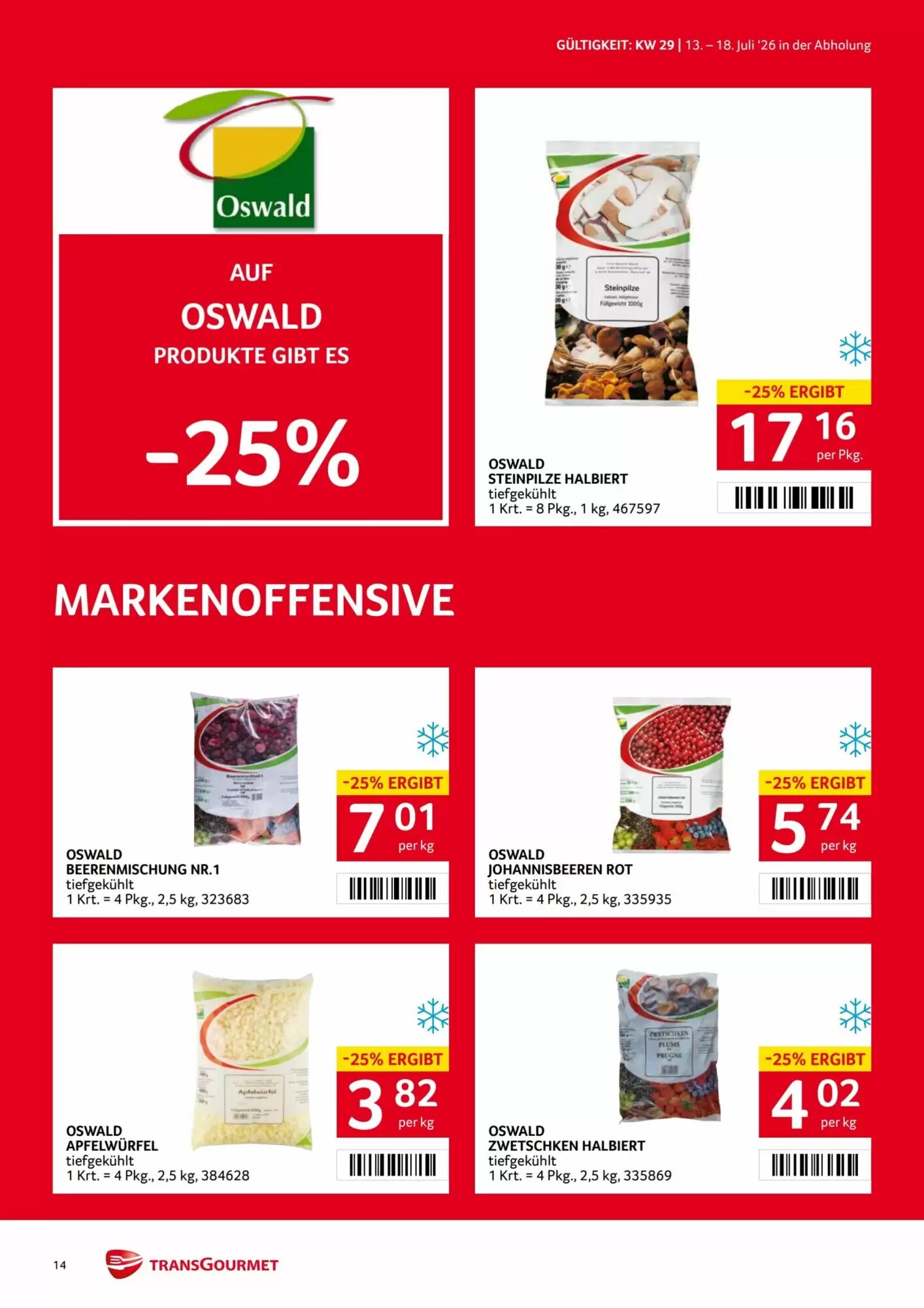 Transgourmet Flugblatt (ab 13.07.2026) - Angebote und Prospekt - Seite 14