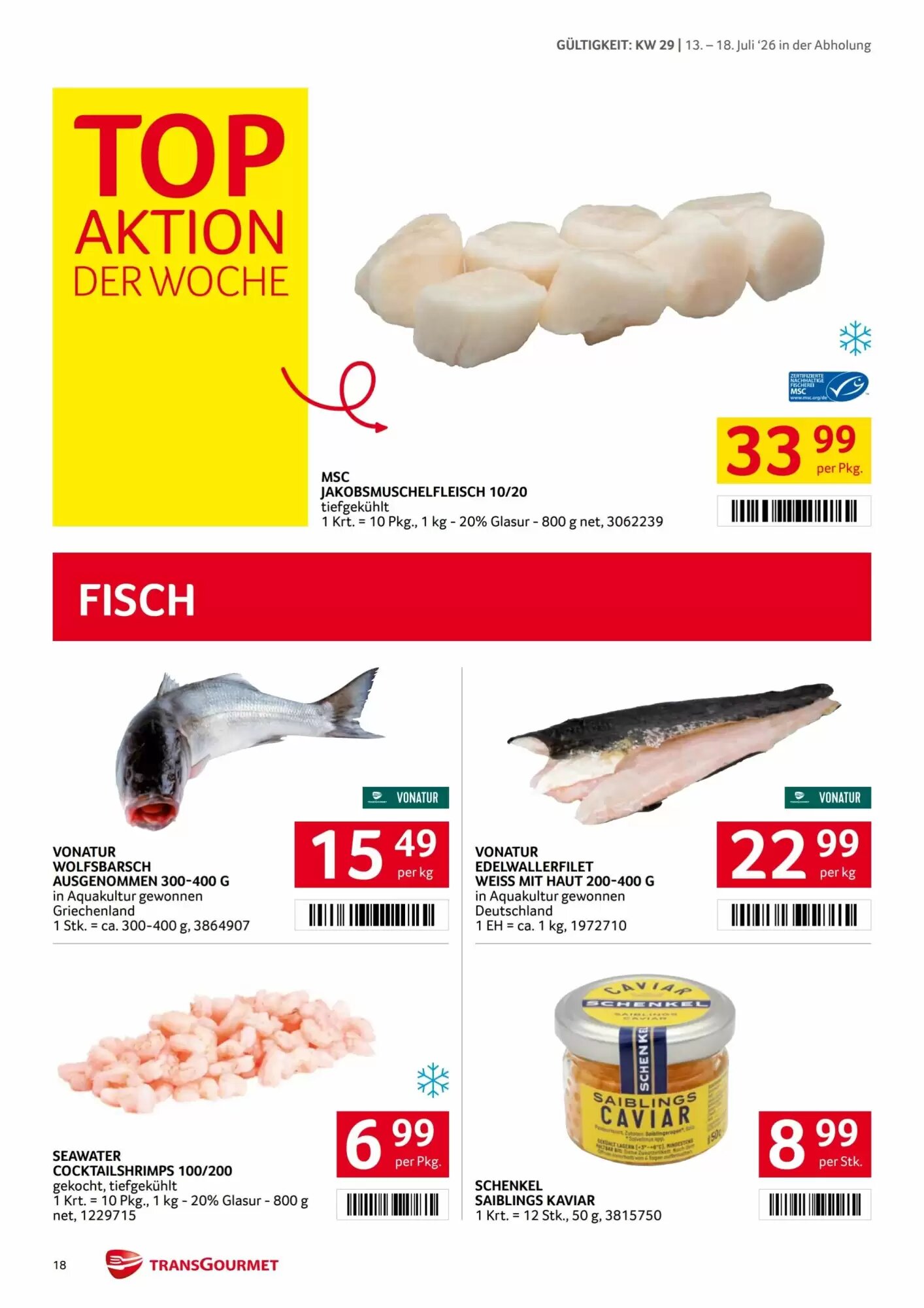 Transgourmet Flugblatt (ab 13.07.2026) - Angebote und Prospekt - Seite 18