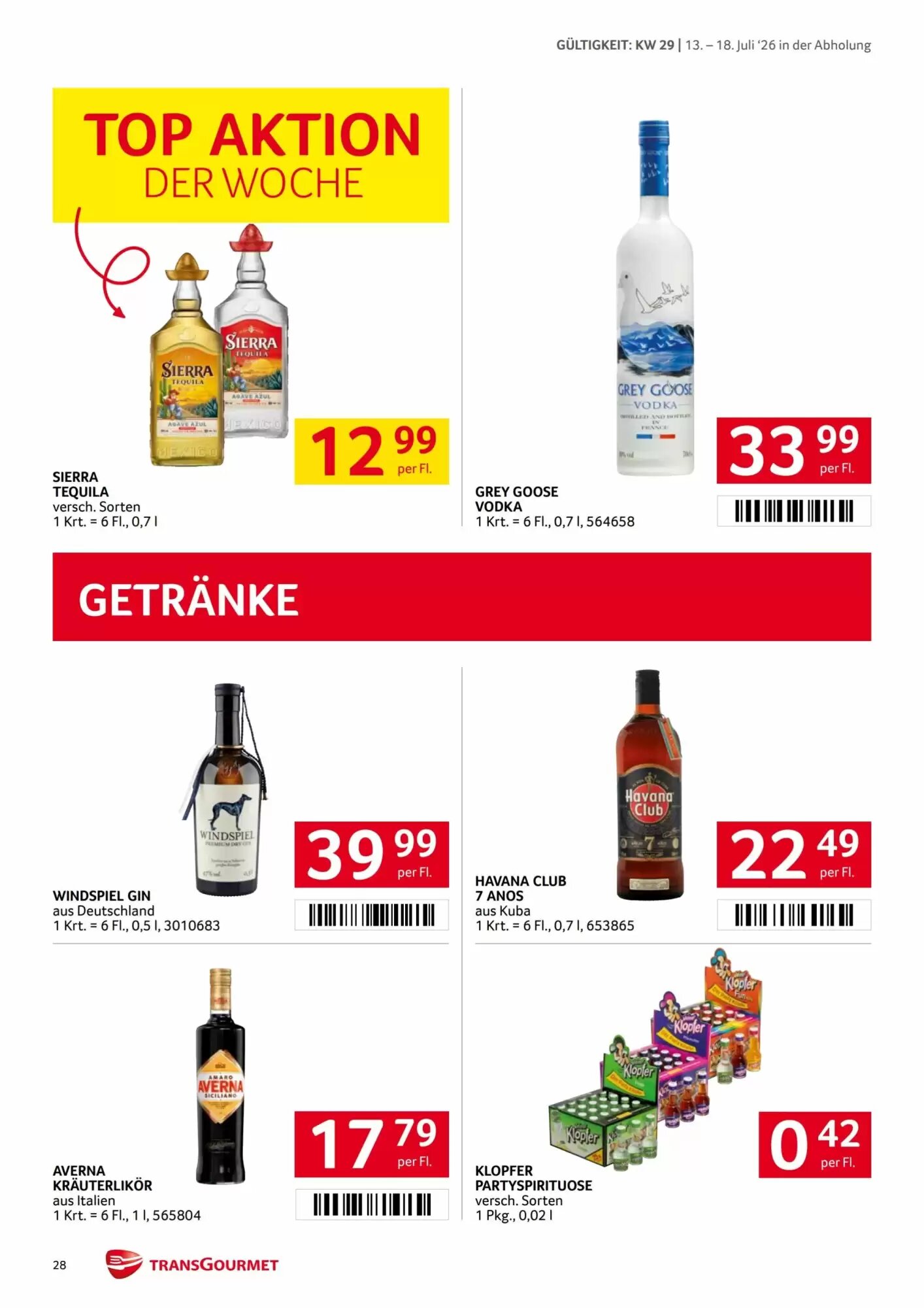 Transgourmet Flugblatt (ab 13.07.2026) - Angebote und Prospekt - Seite 28