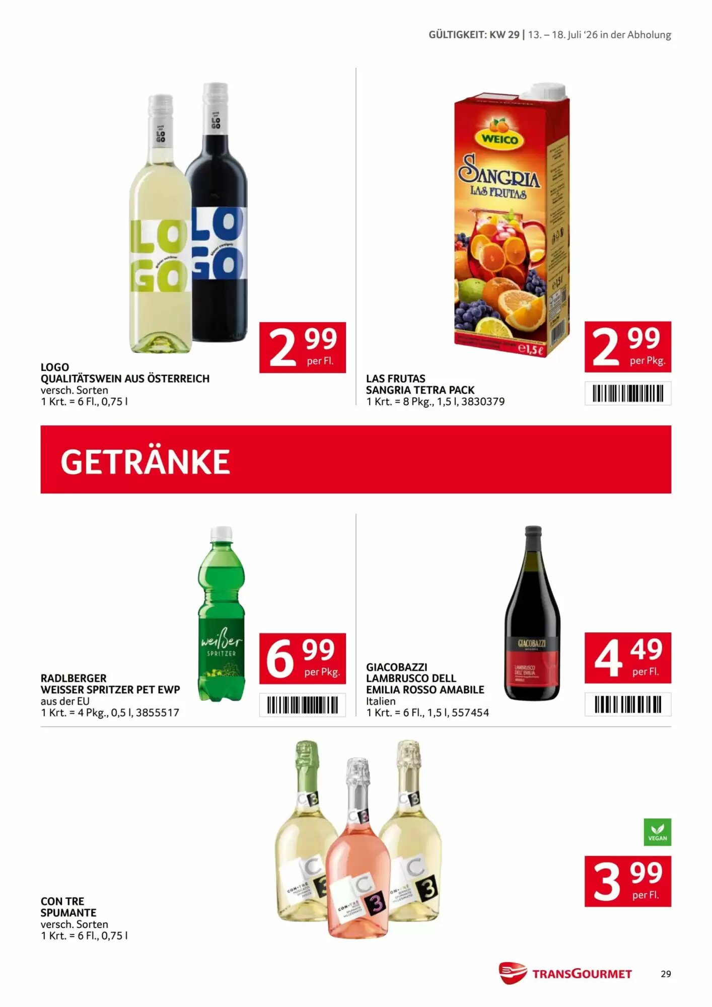 Transgourmet Flugblatt (ab 13.07.2026) - Angebote und Prospekt - Seite 29