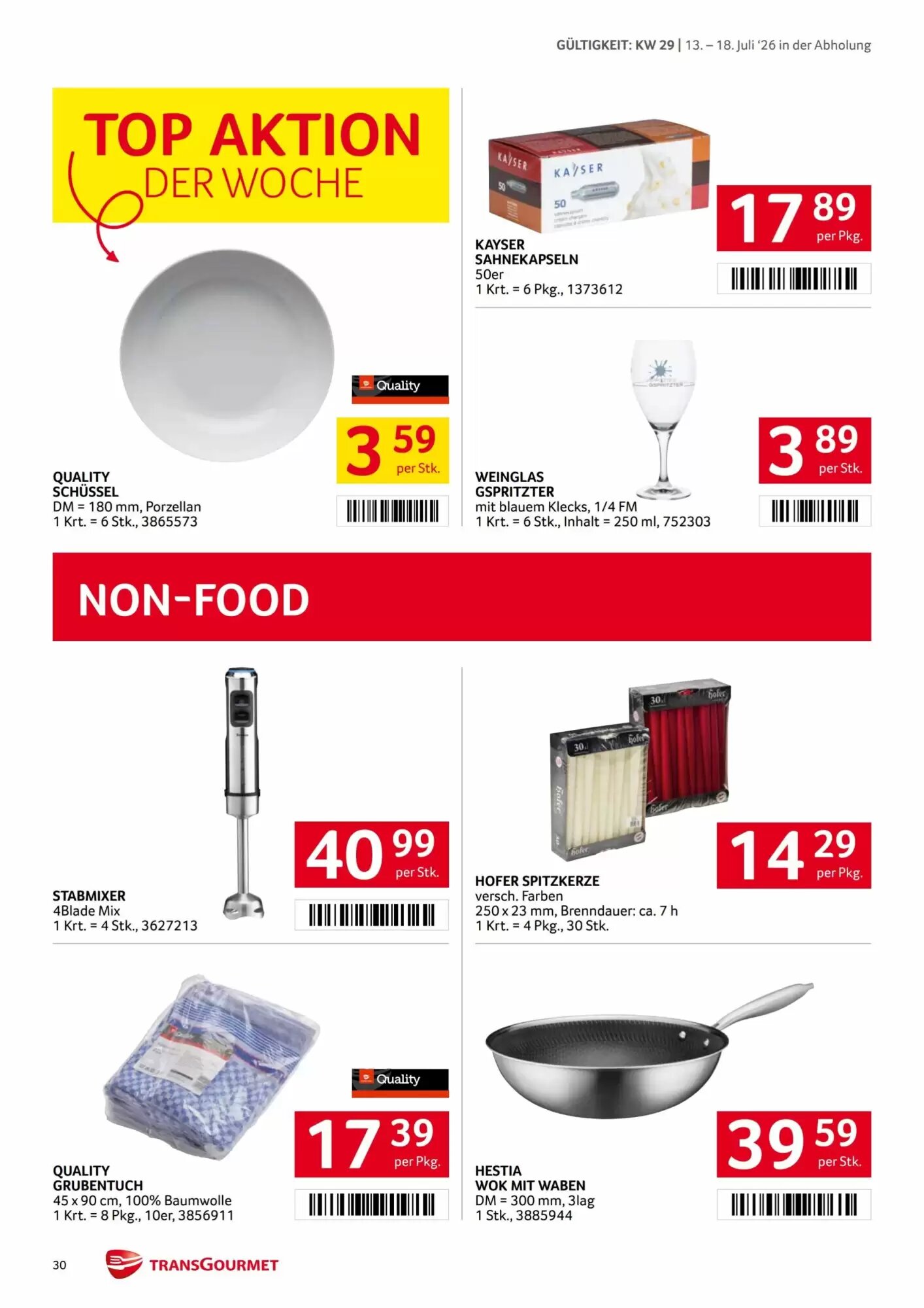 Transgourmet Flugblatt (ab 13.07.2026) - Angebote und Prospekt - Seite 30