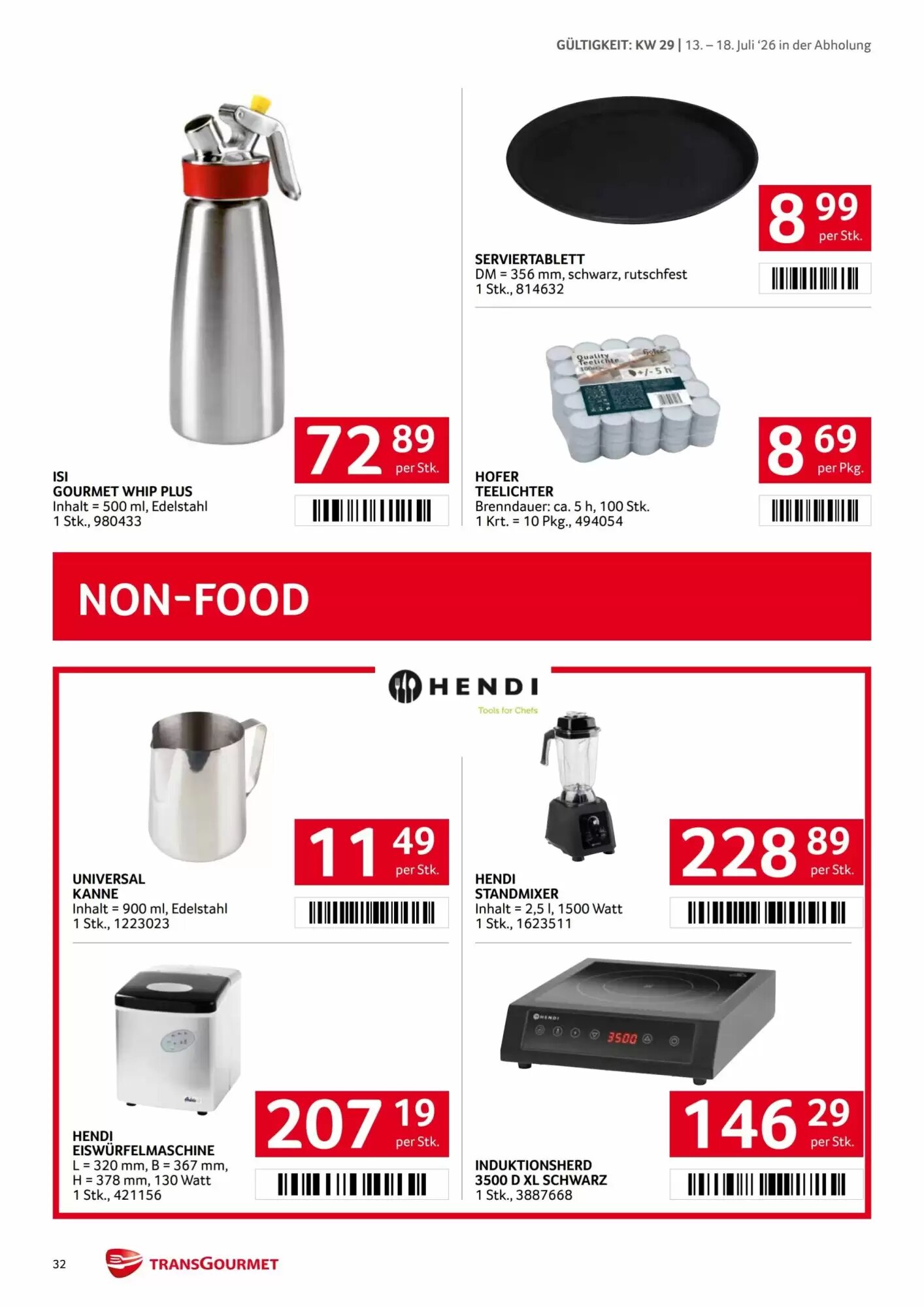 Transgourmet Flugblatt (ab 13.07.2026) - Angebote und Prospekt - Seite 32