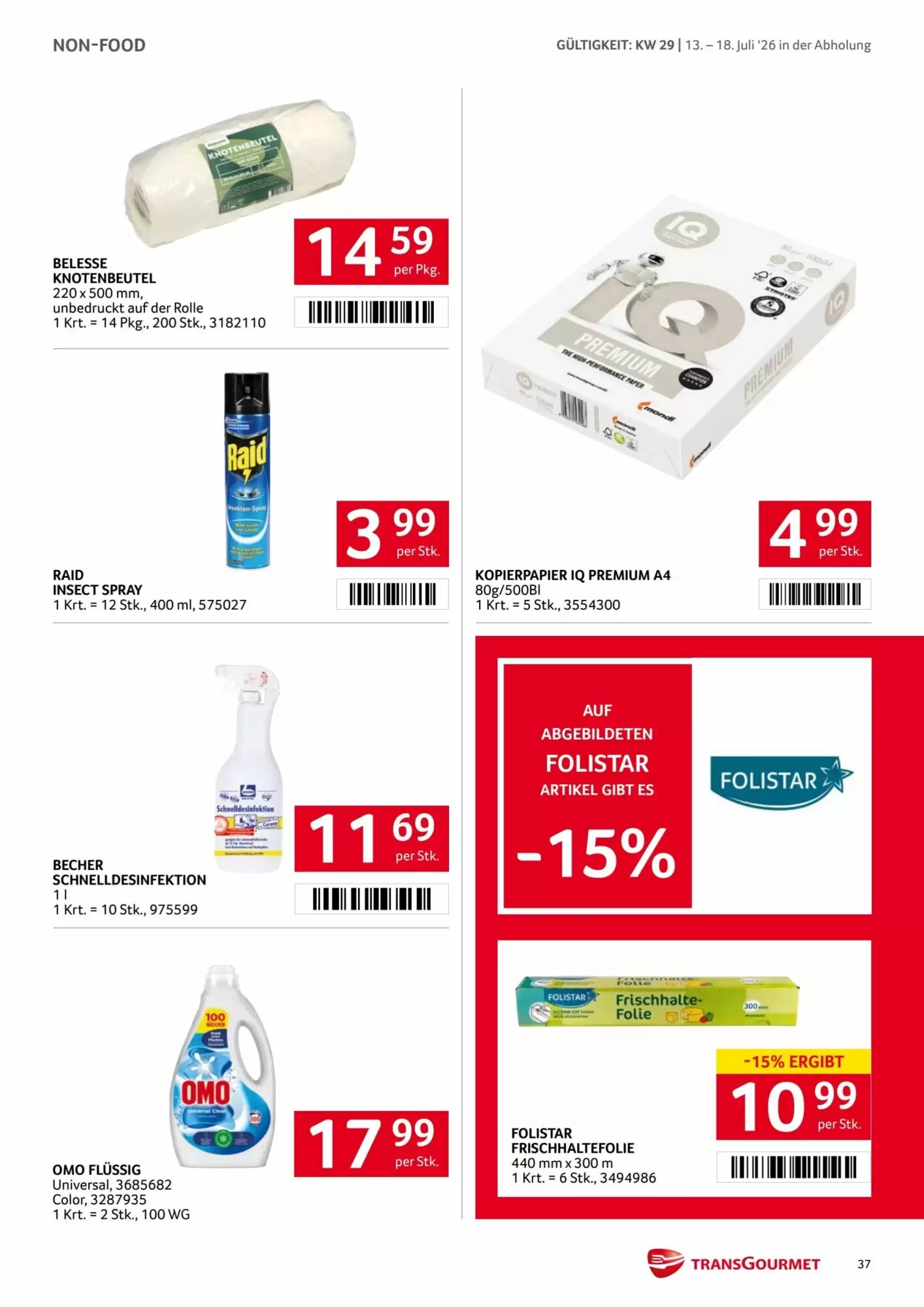 Transgourmet Flugblatt (ab 13.07.2026) - Angebote und Prospekt - Seite 37
