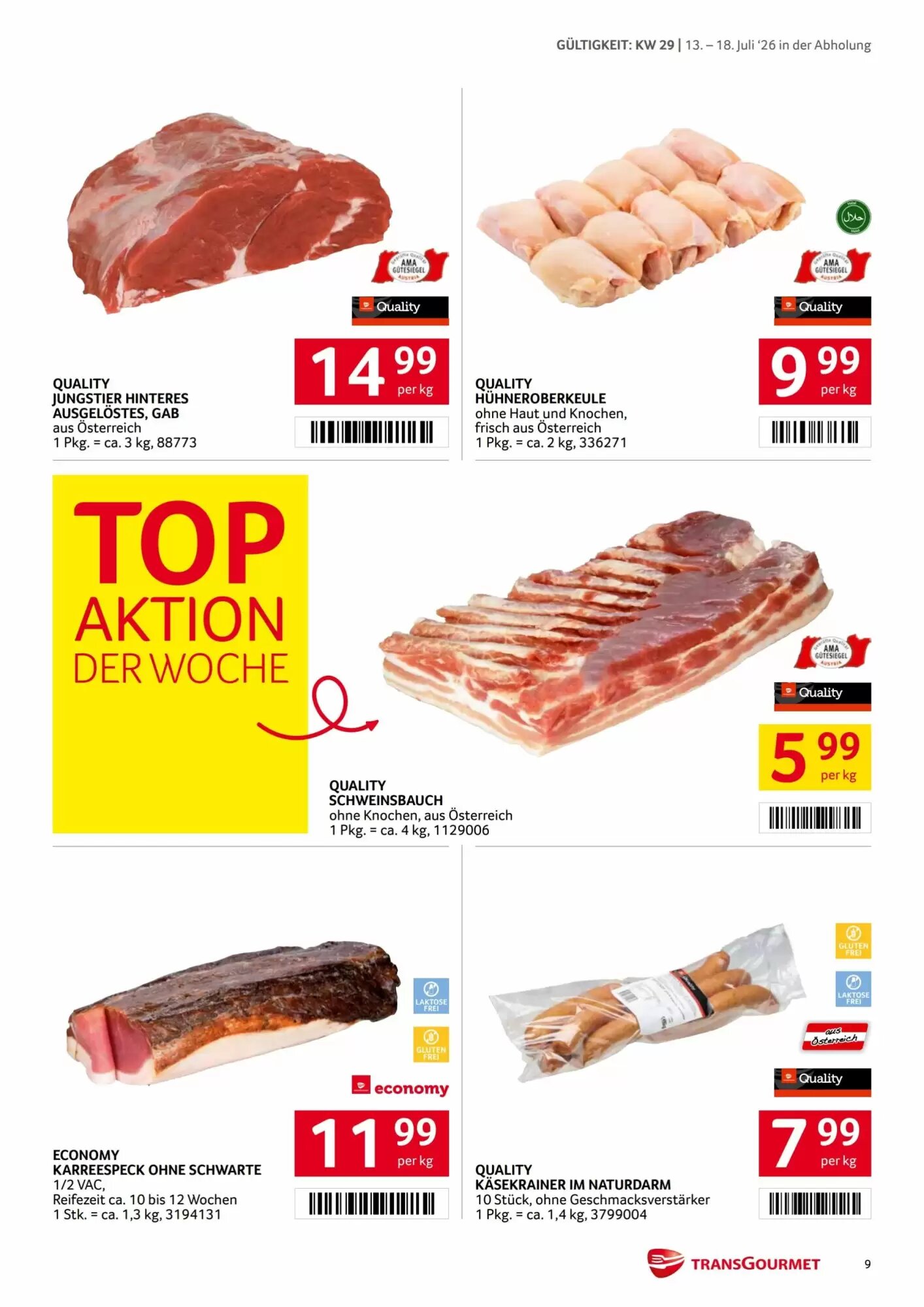 Transgourmet Flugblatt (ab 13.07.2026) - Angebote und Prospekt - Seite 9