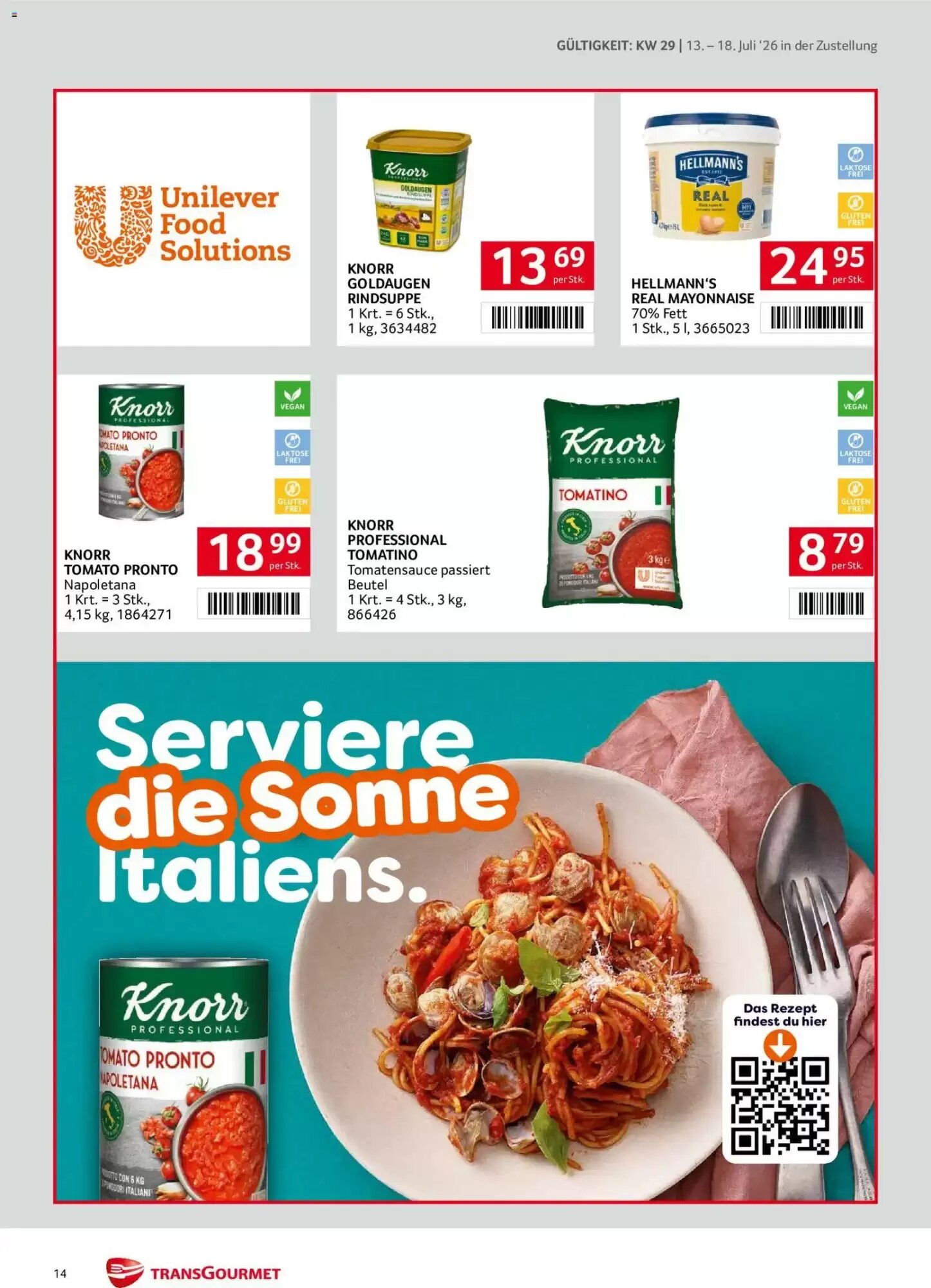Transgourmet Flugblatt (ab 13.07.2026) - Angebote und Prospekt - Seite 14