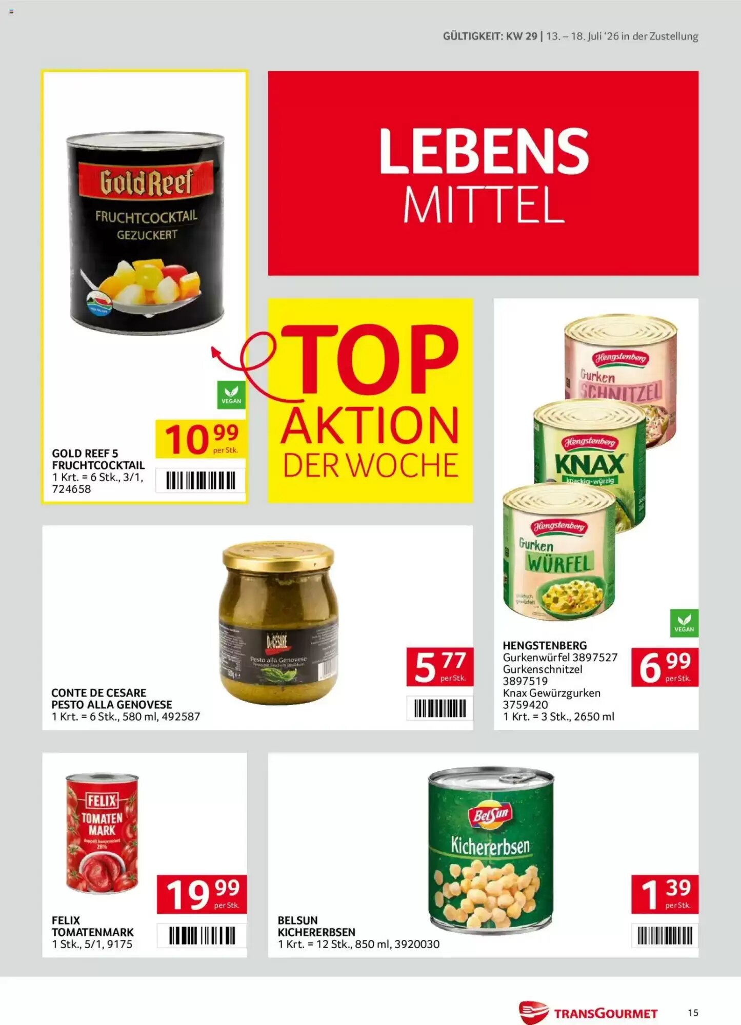 Transgourmet Flugblatt (ab 13.07.2026) - Angebote und Prospekt - Seite 15